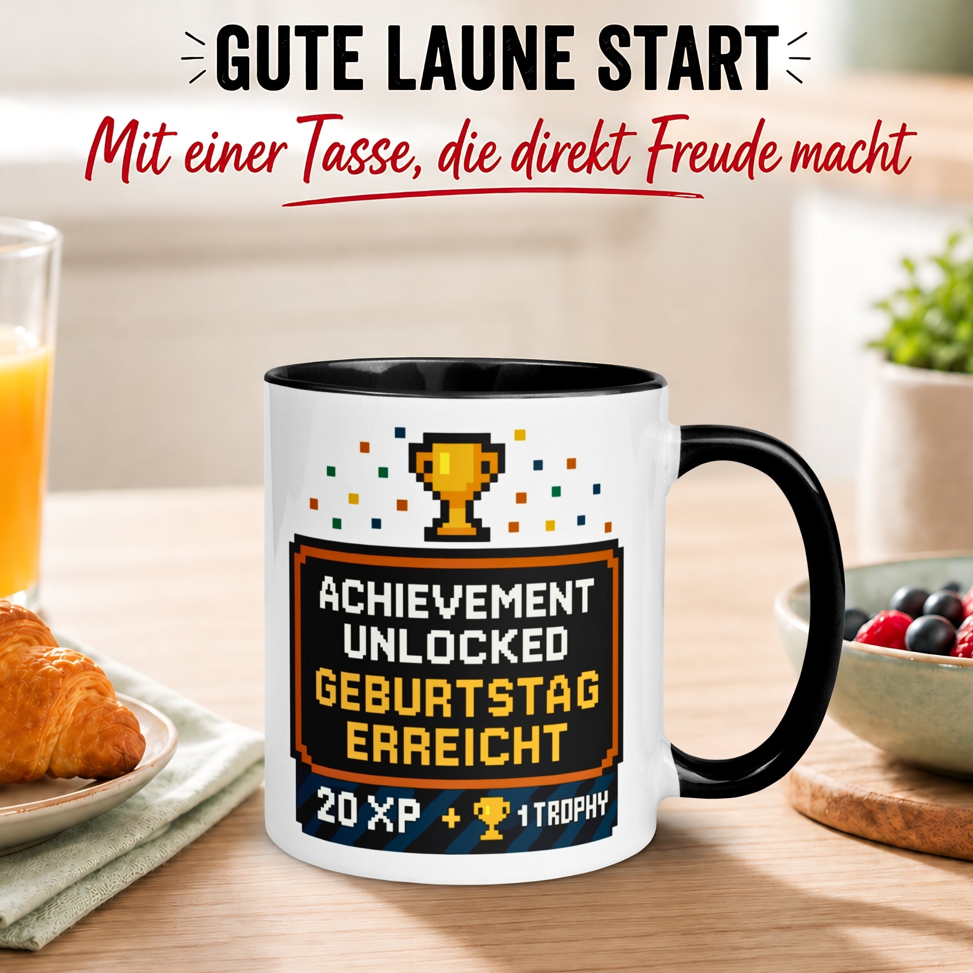 Tasse Geburtstag – „Achievement Unlocked“ – Geburtstagsgeschenk Mann Frau