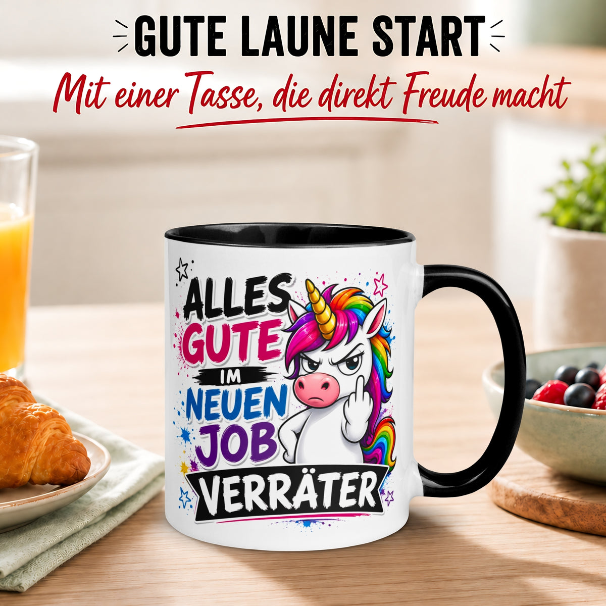 Tasse Abschied – „Alles gute für deinen neuen Job - Verräter“ – Abschiedsgeschenk Kollegen