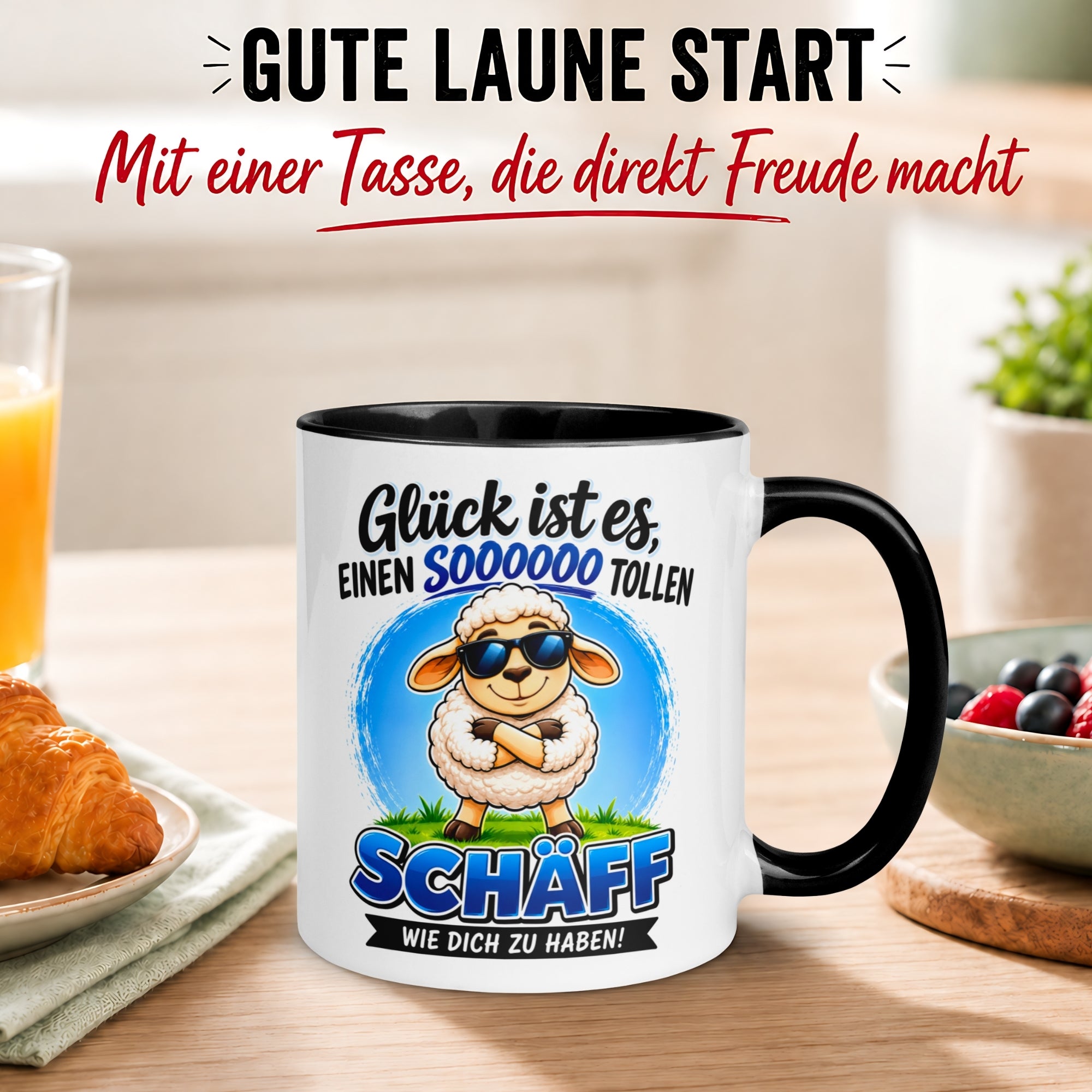 Tasse Chef – „Glück ist es einen Schäff wie dich zu haben“ – Geschenk Bester Chef