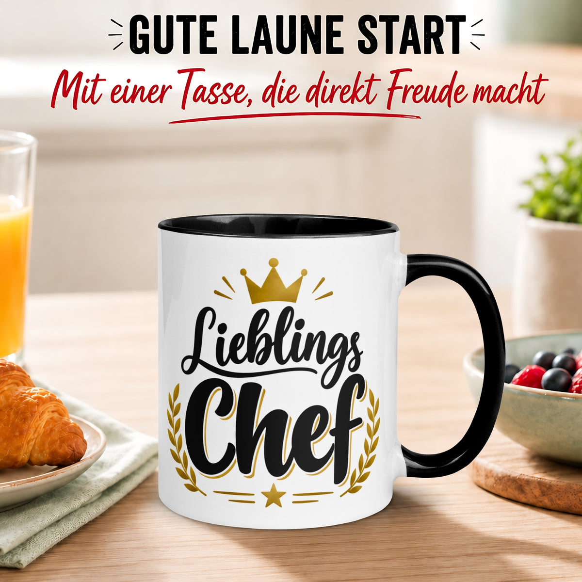 Tasse Chef – „Lieblingschef“ – Geschenk Kaffeetasse Bester Chef
