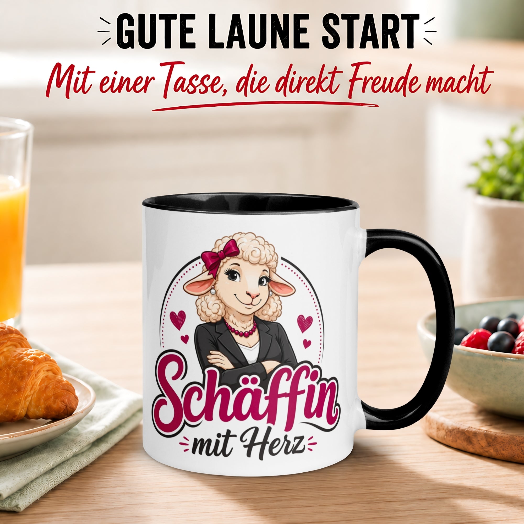 Tasse Chefin – „Schäffin mit Herz“ – Geschenk Beste Chefin