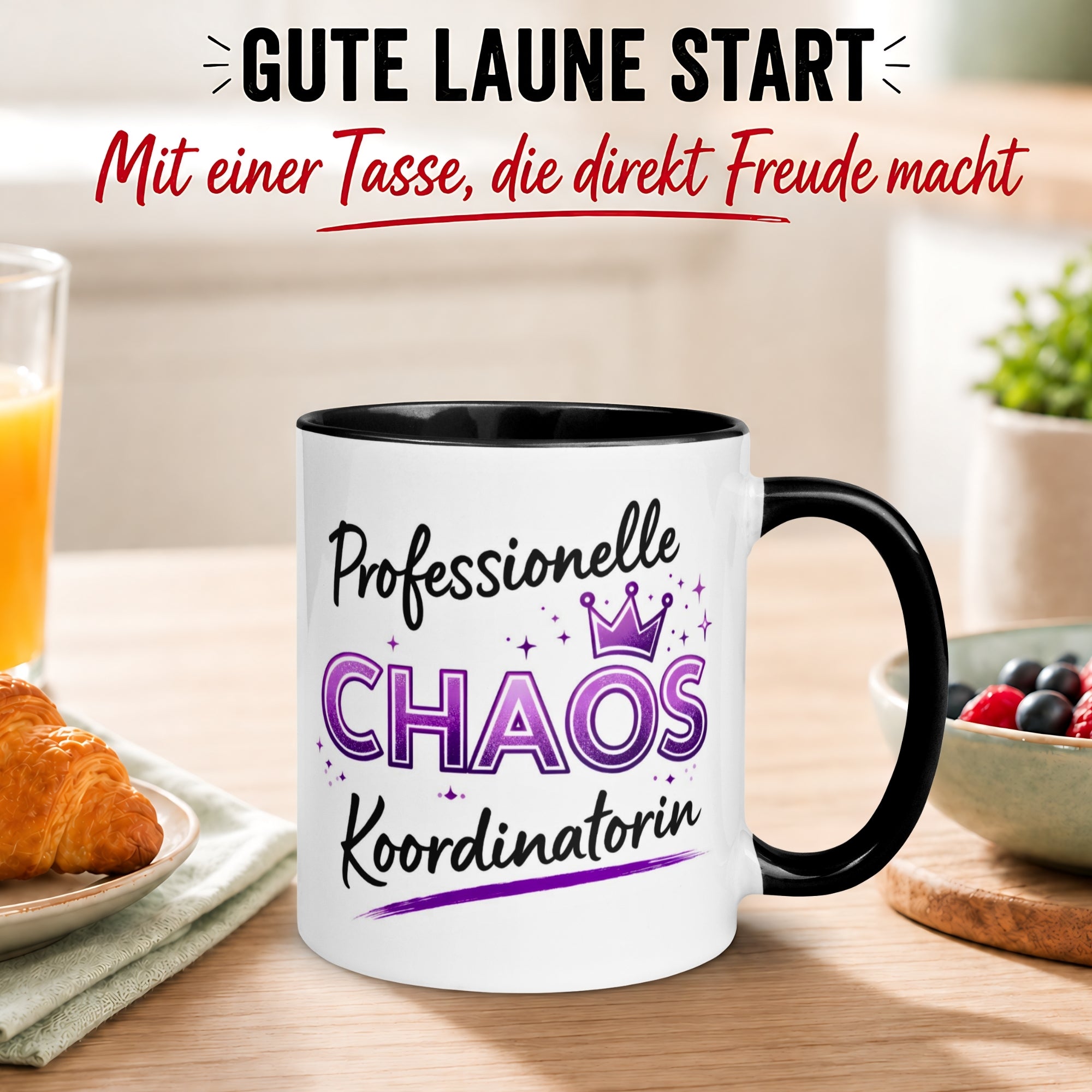 Tasse Kollegin – „Professionelle Chaos Koordinatorin“ – Geschenk Beste Arbeitskollegin