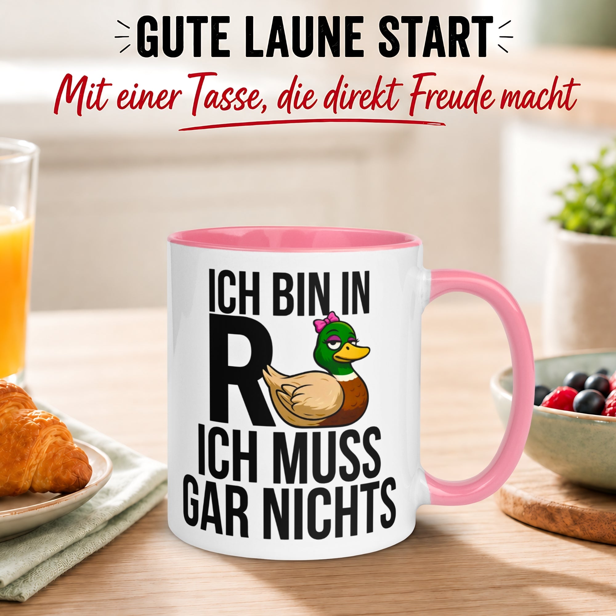 Tasse Rente – „Ich bin in Rente ich muss gar nichts“ – Renteneintritt Geschenk Frau