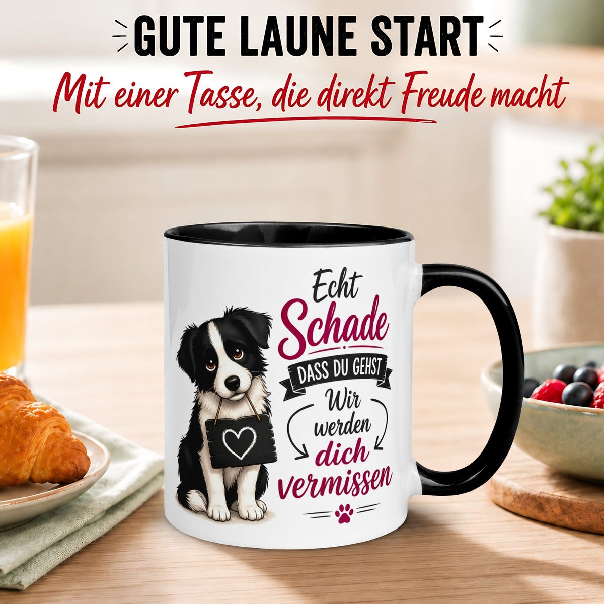 Tasse Abschied – „Echt schade dass du gehst“ – Abschiedsgeschenk Kollegin