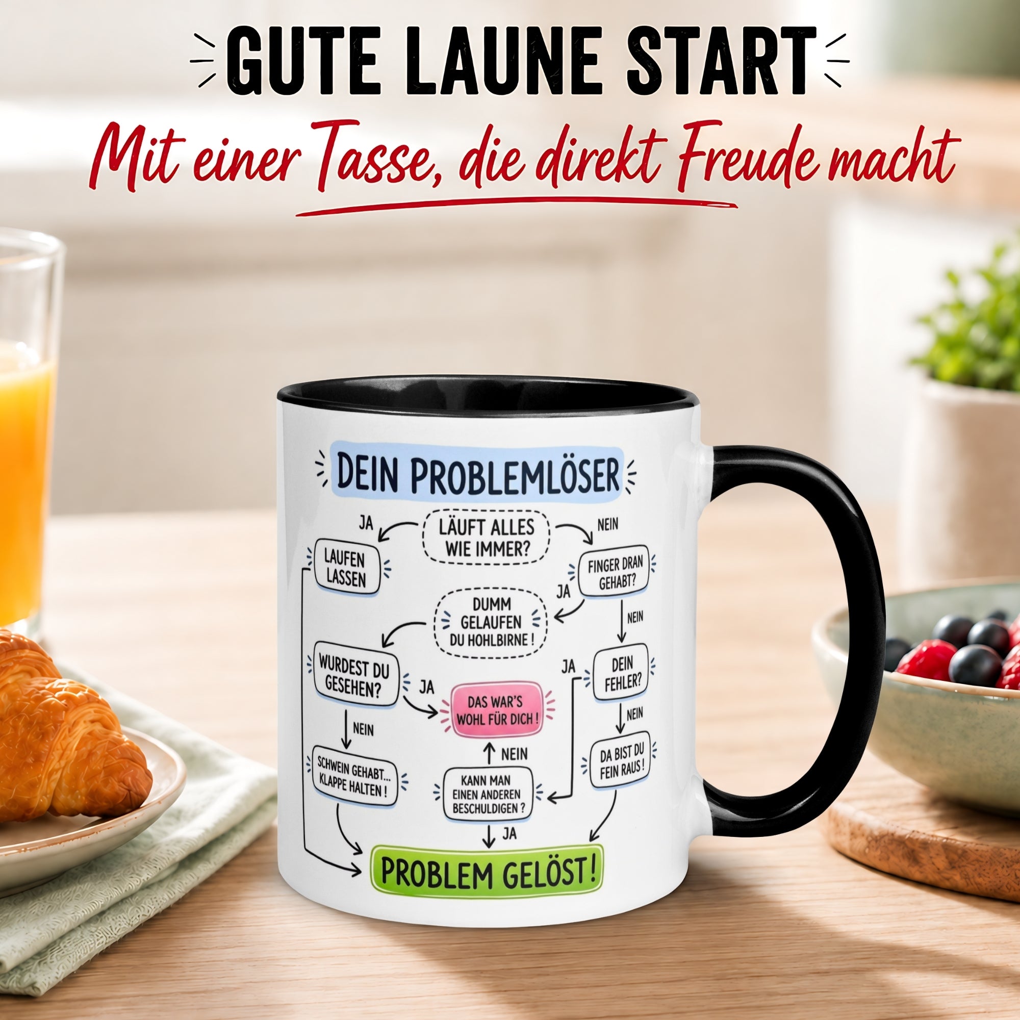 Tasse Kollege – „Dein Problemlöser“ – Büro Geschenk Bester Kollege