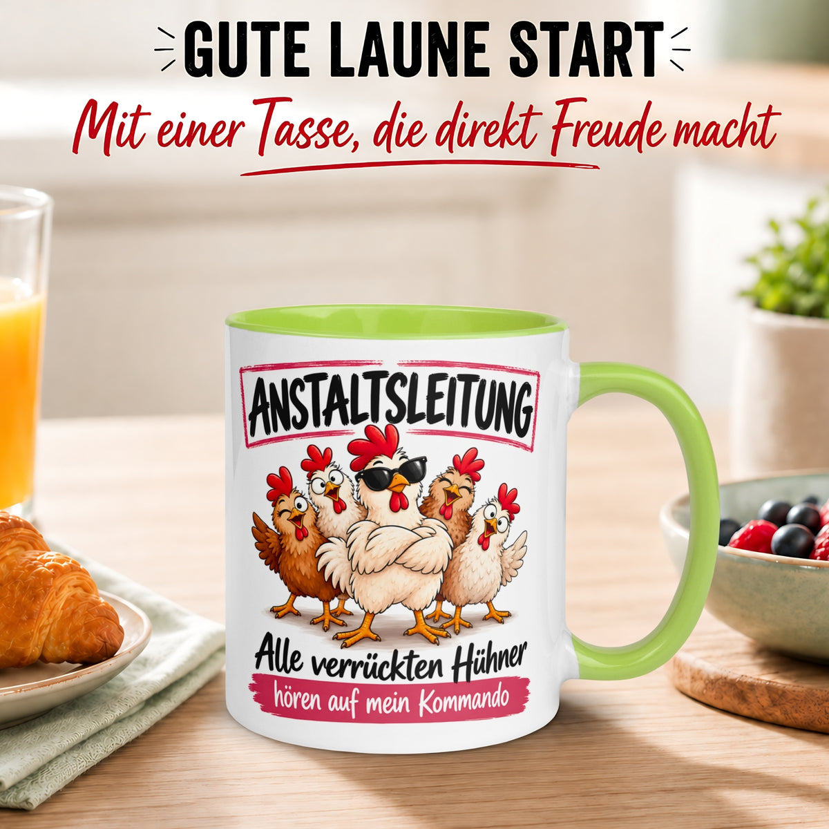 Tasse Chefin – „Anstaltsleitung“ – Beste Teamleiterin Geschenk Becher