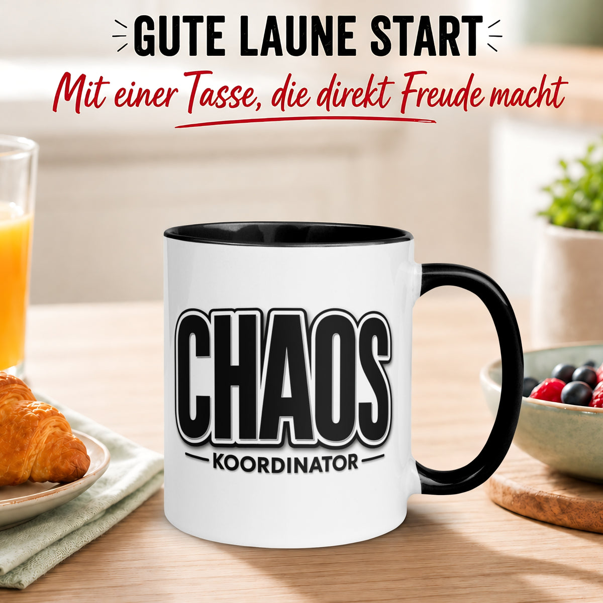 Tasse Chef – „Chaos Koordinator“ – Geschenk Becher Bester Chef