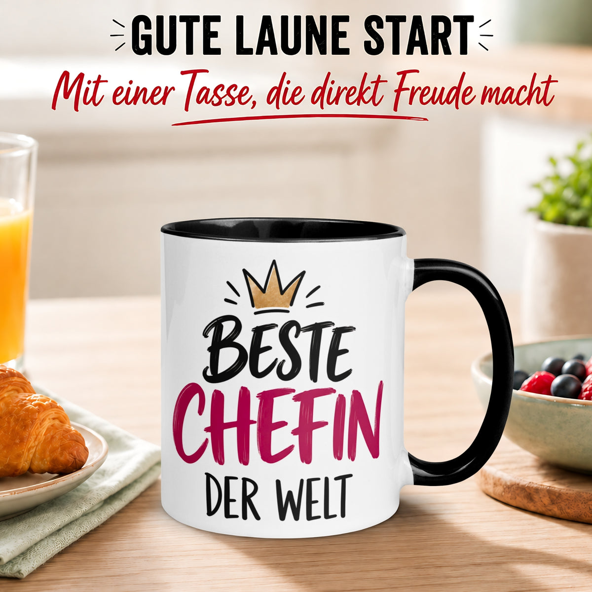 Tasse Chefin – „Beste Chefin der Welt“ – Teamleiterin Geschenk Becher