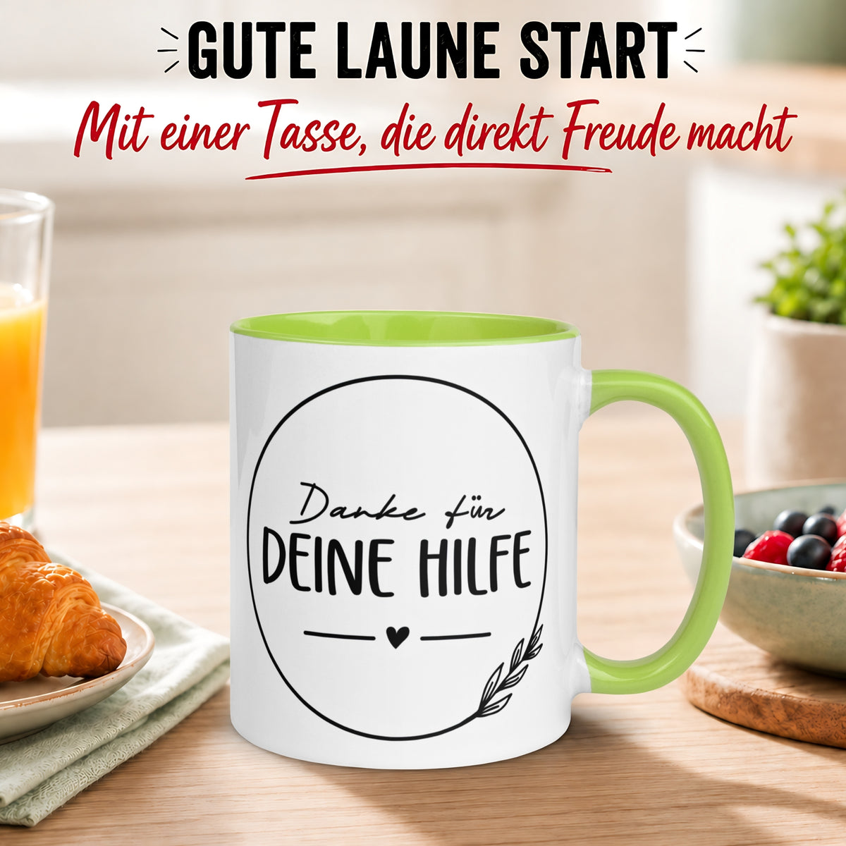Tasse Danke – „Ein herzliches Danke für deine Hilfe“ – Dankeschön Geschenke