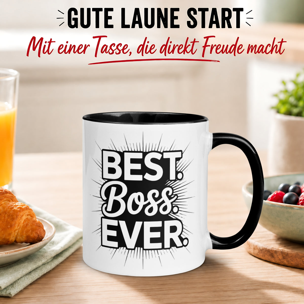 Tasse Chef – „Best Boss Ever“ – Geschenk Becher Bester Chef