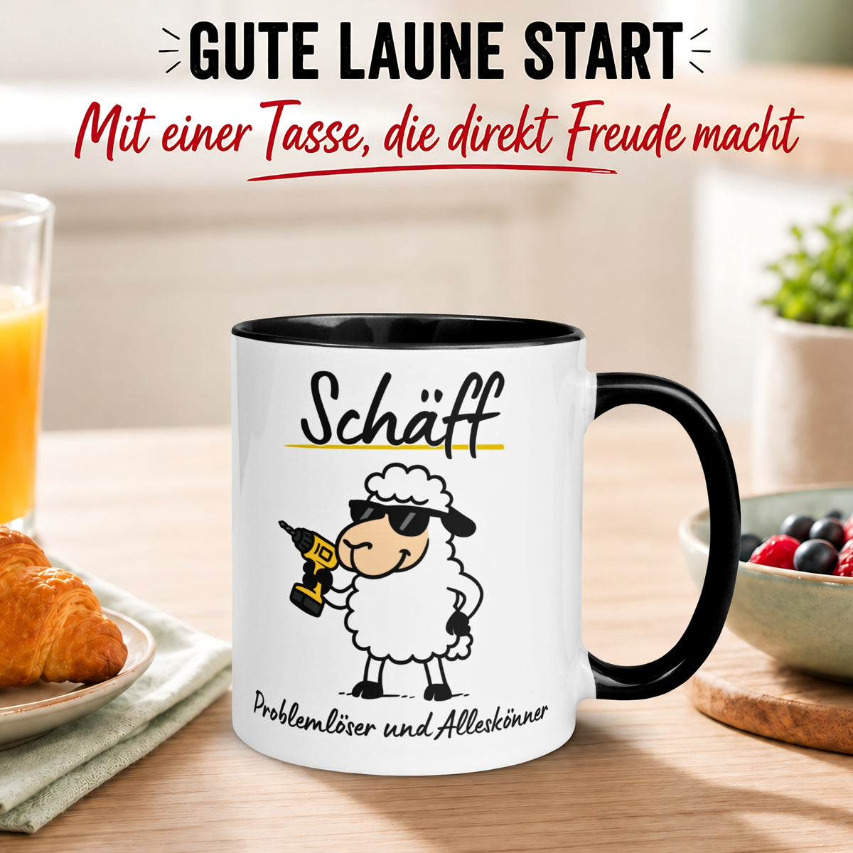 Tasse Chef – „Schäff – Problemlöser und Alleskönner“ – Geschenk Becher Bester Chef