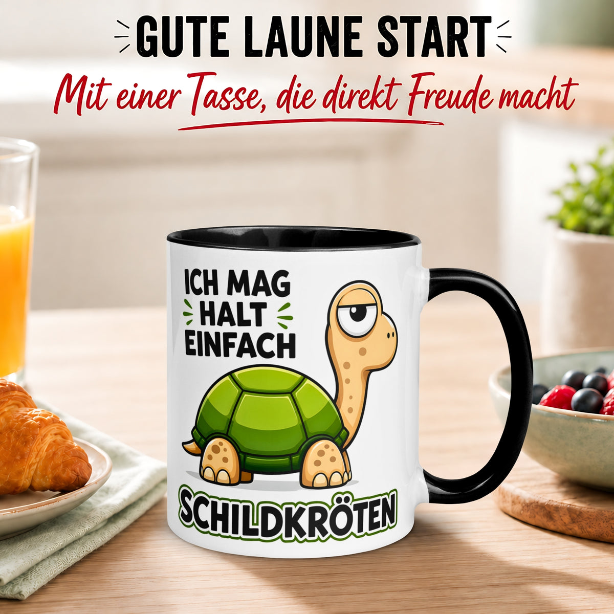 Tasse Schildkröte – „Ich mag halt einfach Schildkröten“ – lustiges Schildkröten Geschenk