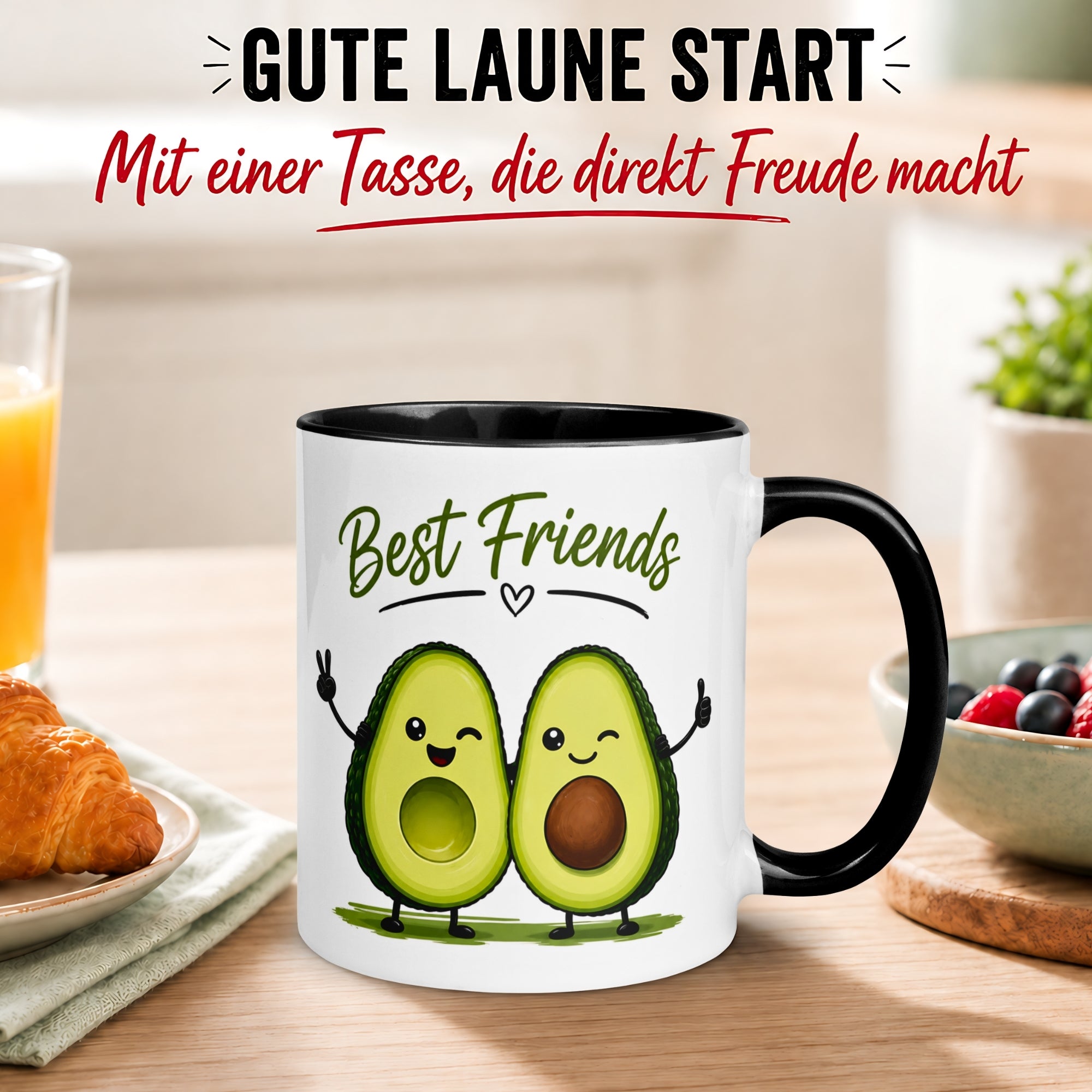 Tasse Freundschaft – „Avocado Best Friends“ – Geschenk Beste Freundin Bester Freund