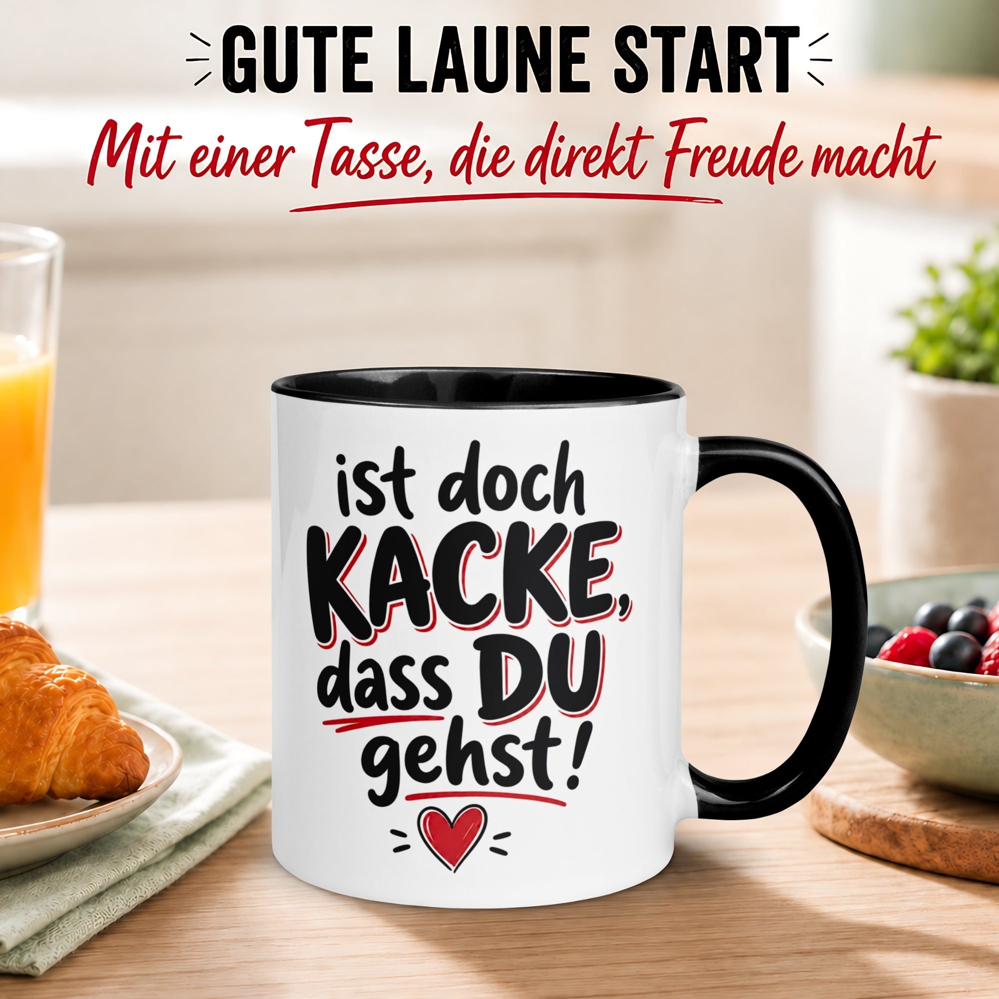 Tasse Abschied – „Ist doch Kacke dass du gehst“ – Abschiedsgeschenk Kollegen