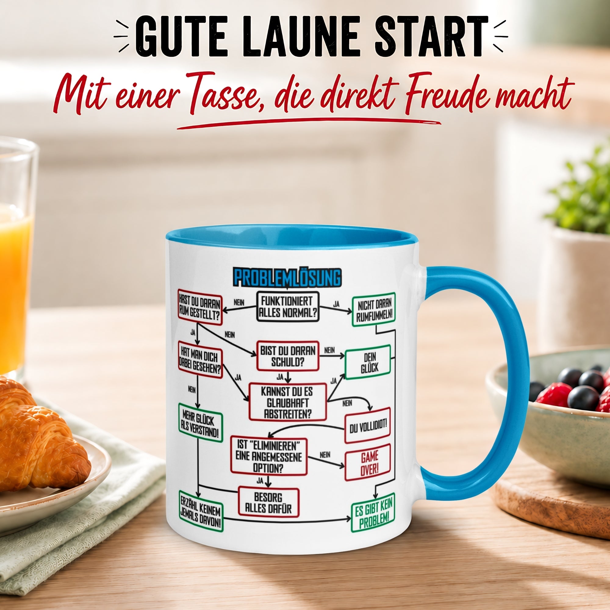 Tasse Kollege – „Problemlösung im Büro“ – Geschenk Bester Arbeitskollege