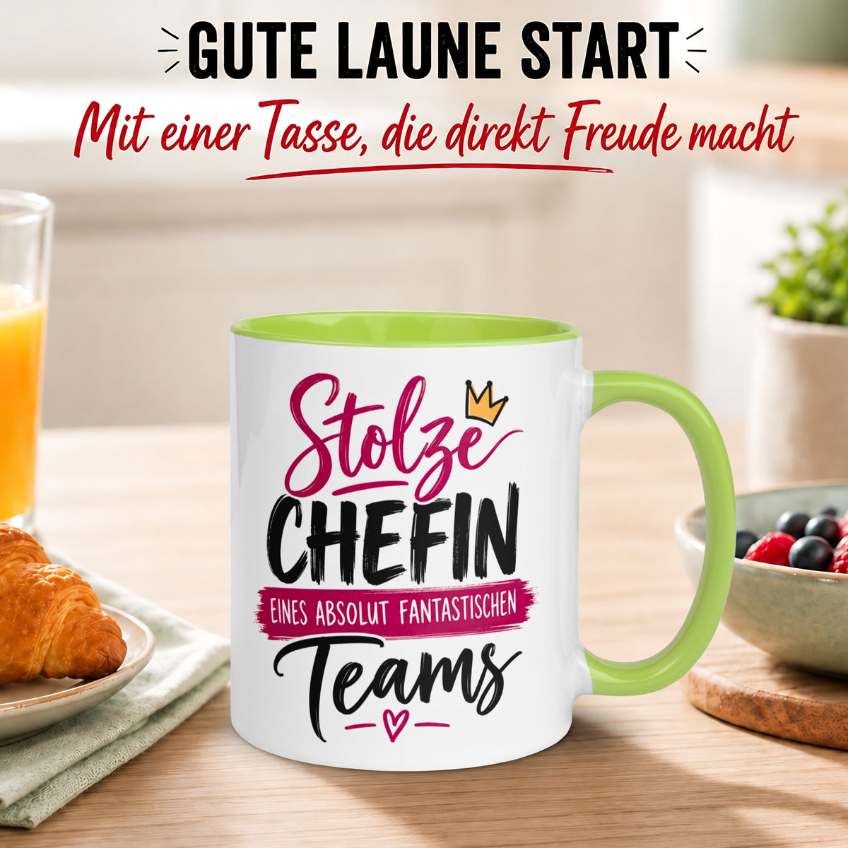Tasse Chefin – „Stolze Chefin eines fantastischen Teams“ – Geschenk Beste Chefin