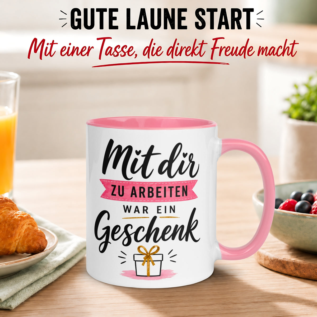 Tasse Kollegin – „Mit dir zu arbeiten war ein Geschenk“ – Abschiedsgeschenk