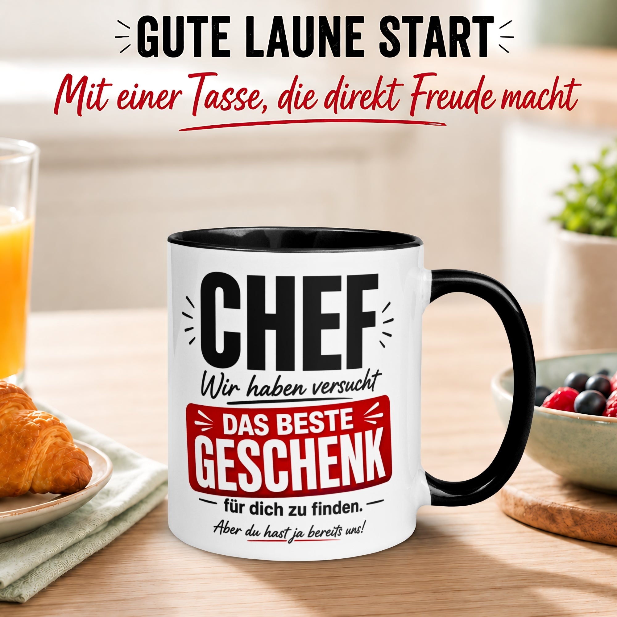 Tasse Chef – „Wir haben wirklich versucht“ – Geschenk Bester Chef