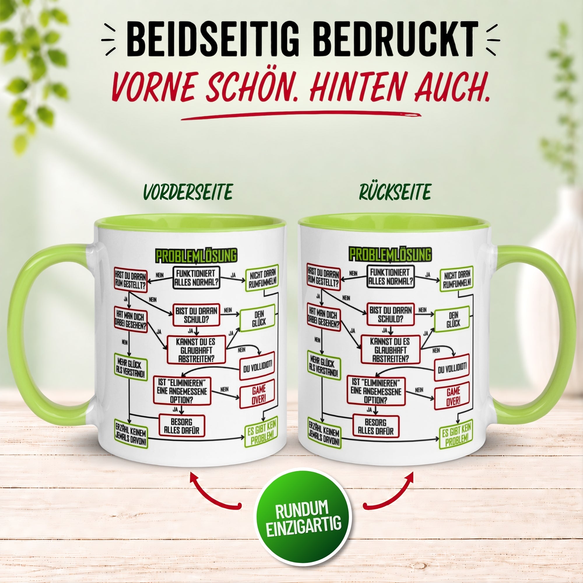 Tasse Kollegin – „Problemlösung im Büro“ – Geschenk Beste Arbeitskollegin