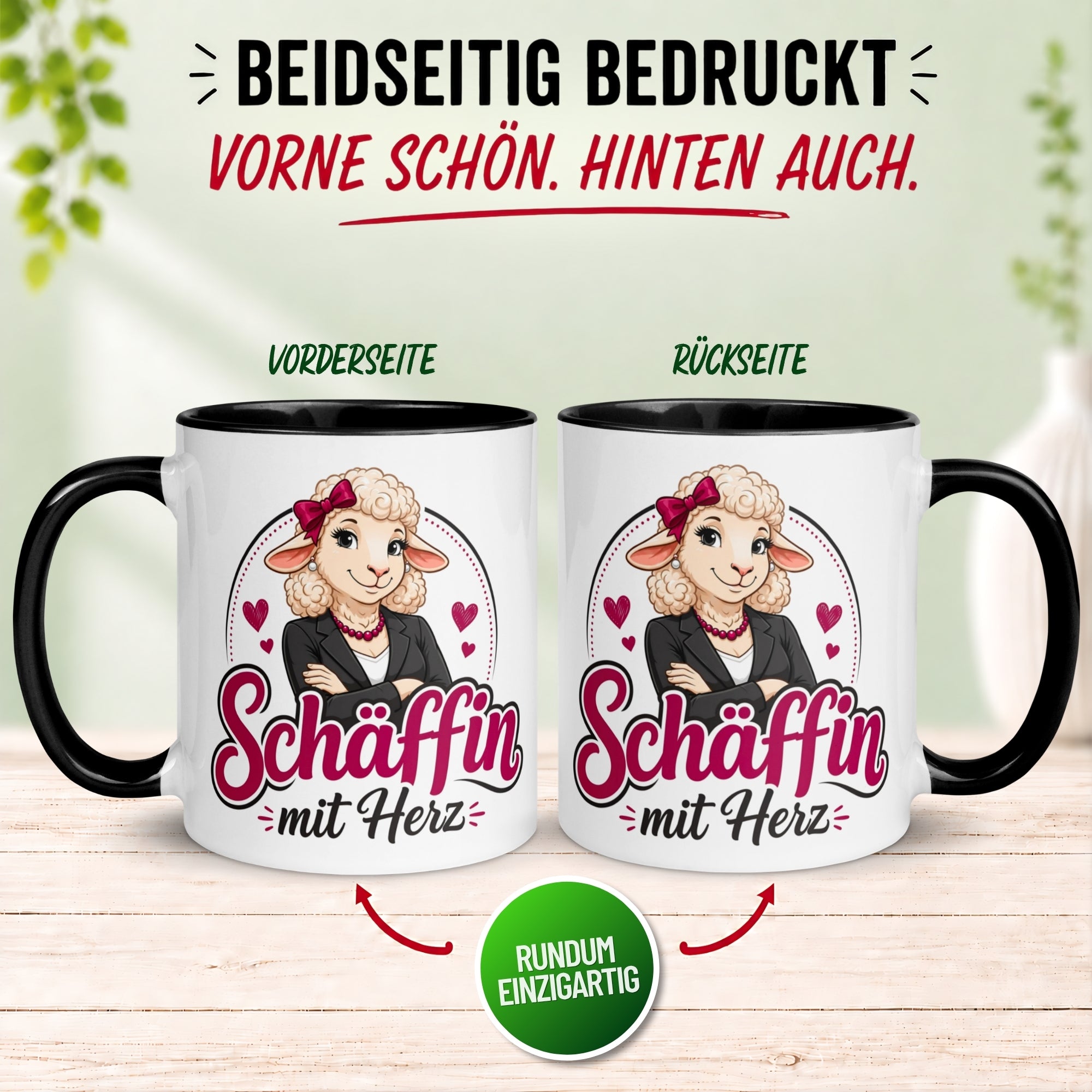 Tasse Chefin – „Schäffin mit Herz“ – Geschenk Beste Chefin