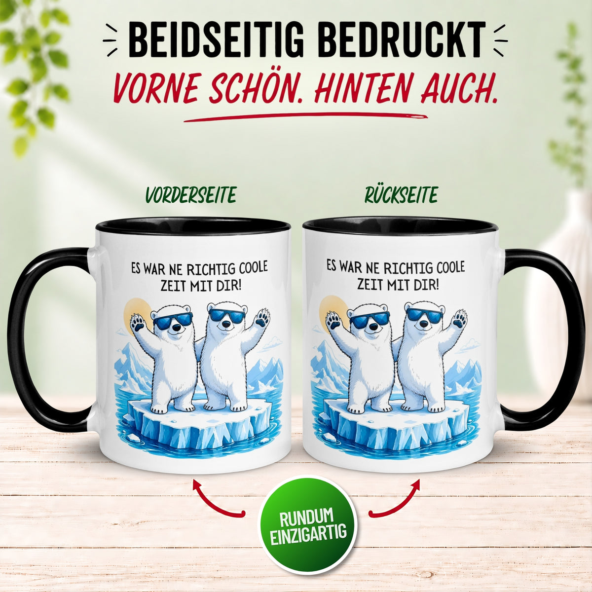Tasse Abschied – „Es war ne richtig coole Zeit mit dir“ – Abschiedsgeschenk Kollegin/Kollegen