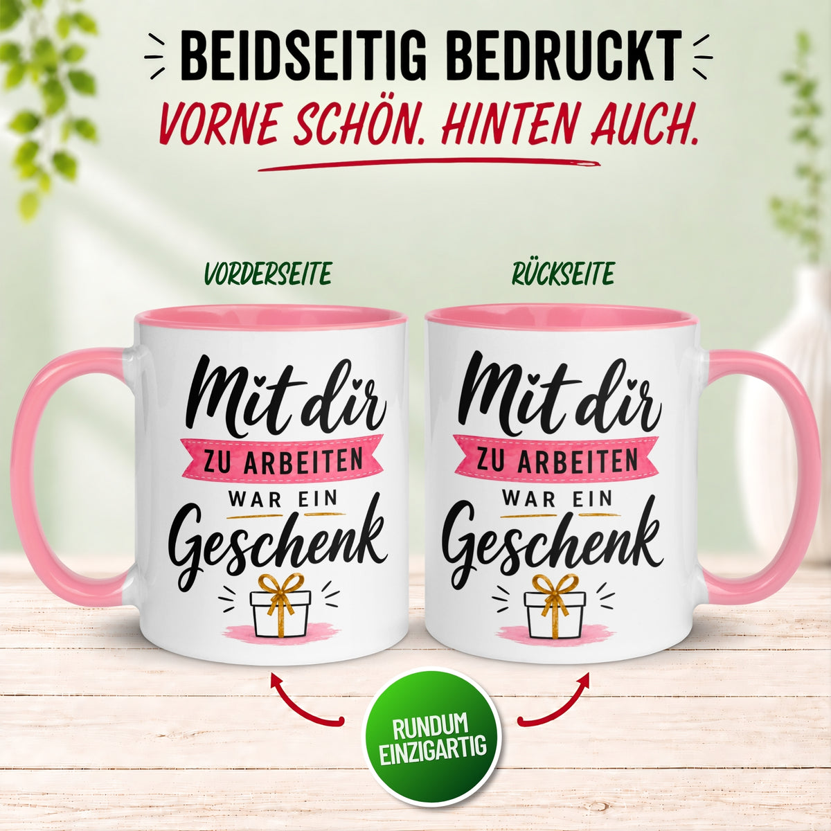 Tasse Kollegin – „Mit dir zu arbeiten war ein Geschenk“ – Abschiedsgeschenk