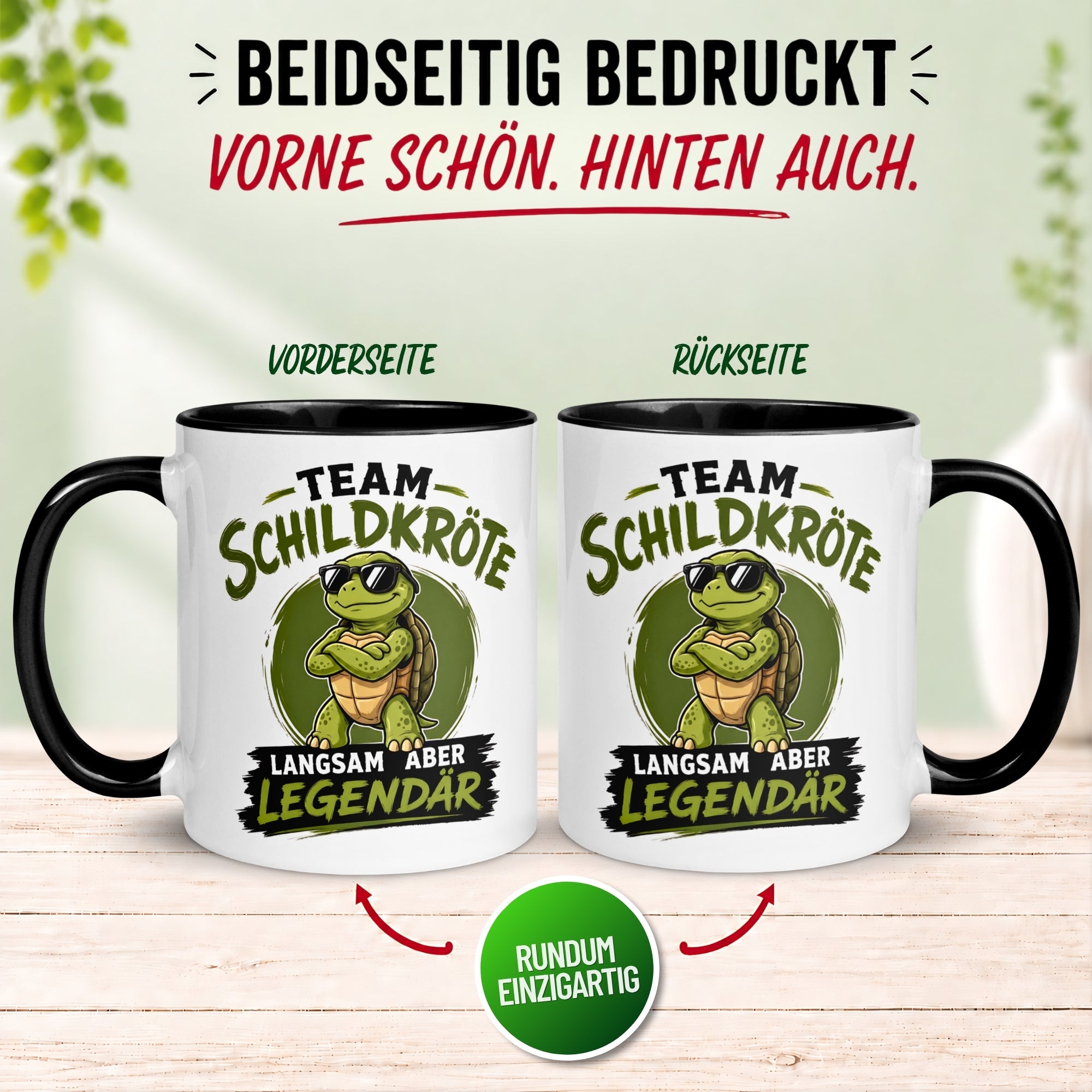 Tasse Schildkröte – „Langsam aber Legendär“ – lustiges Sommer Schildkröten Geschenk