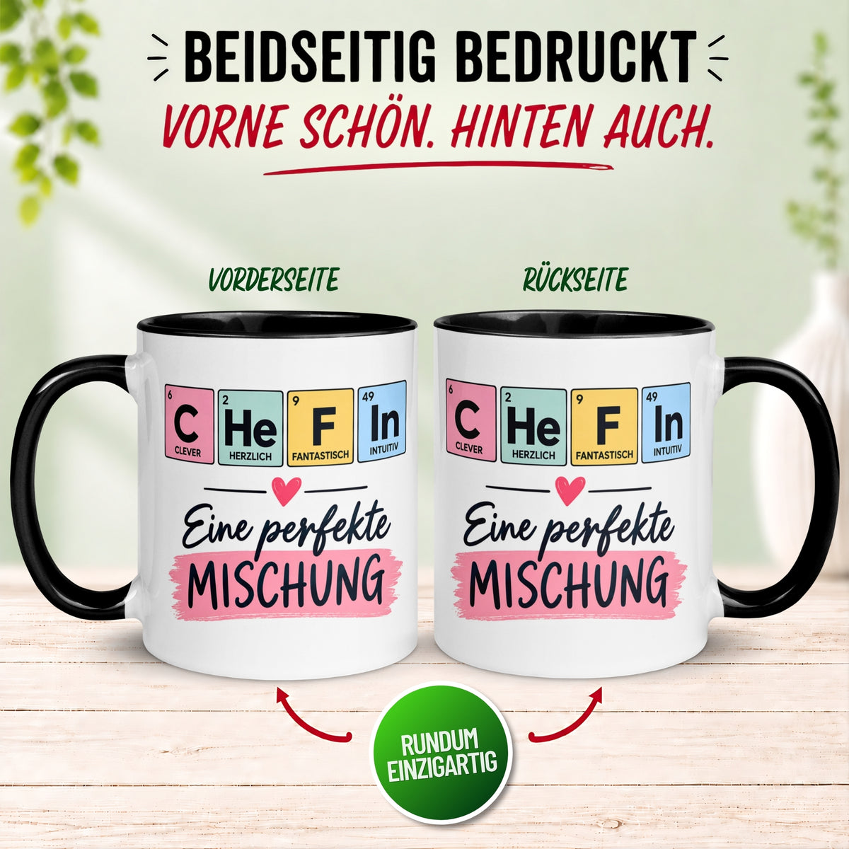 Tasse Chefin – „Clever Herzlich Fantastisch und Intuitiv“ – Abschiedsgeschenk Chefin