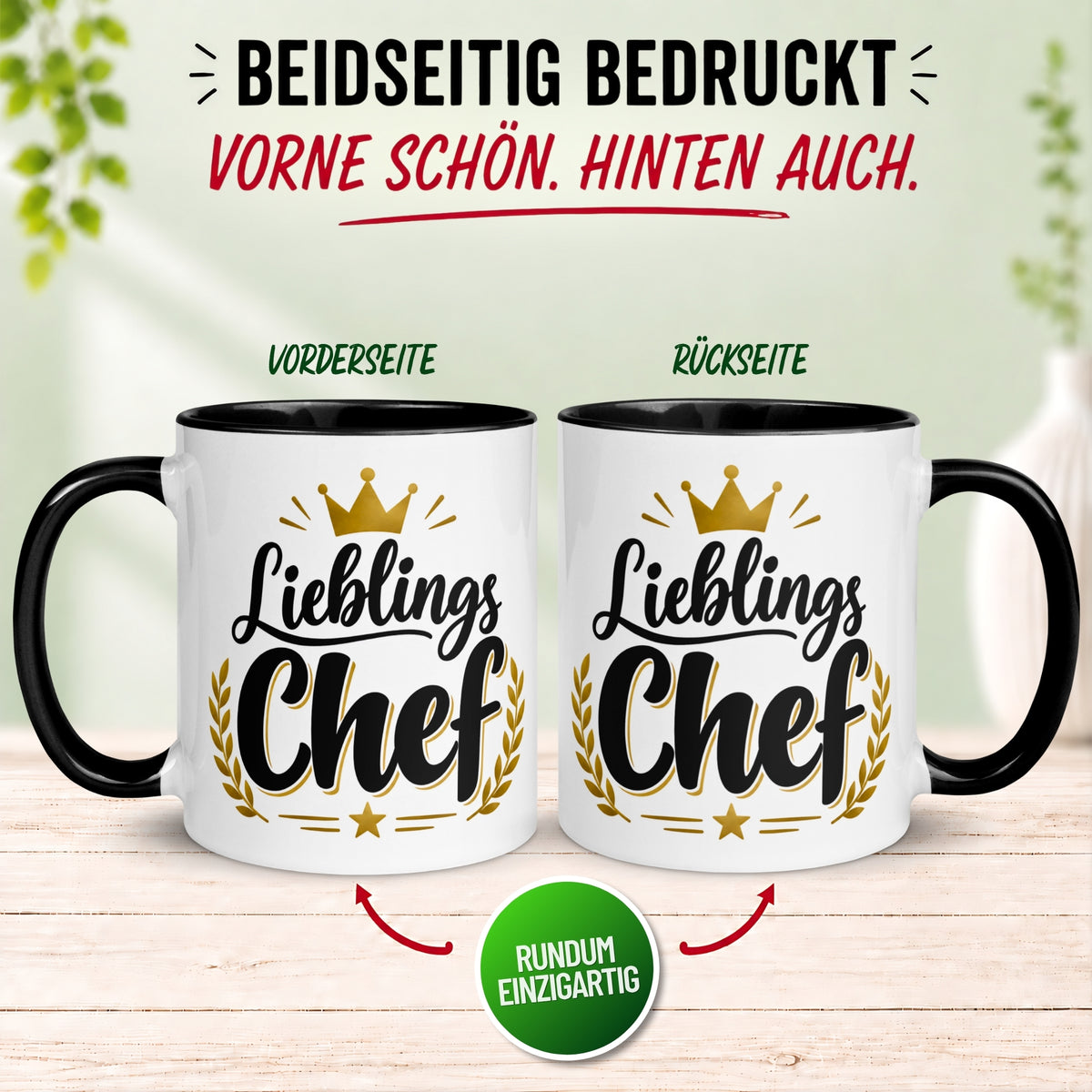 Tasse Chef – „Lieblingschef“ – Geschenk Kaffeetasse Bester Chef