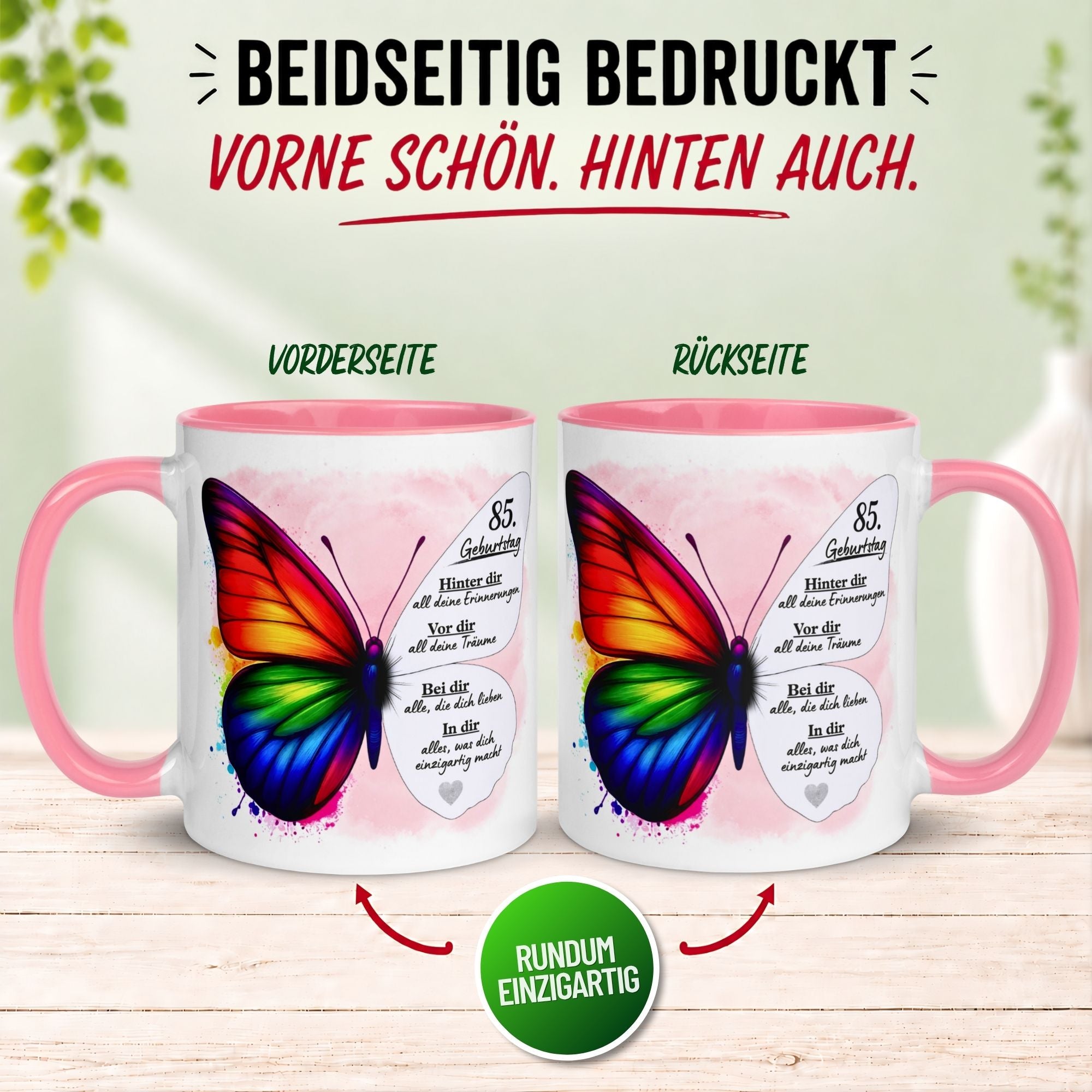 Tasse 85. Geburtstag Frau – „Weil du einzigartig bist“ – Geschenk zum Geburtstag Frauen