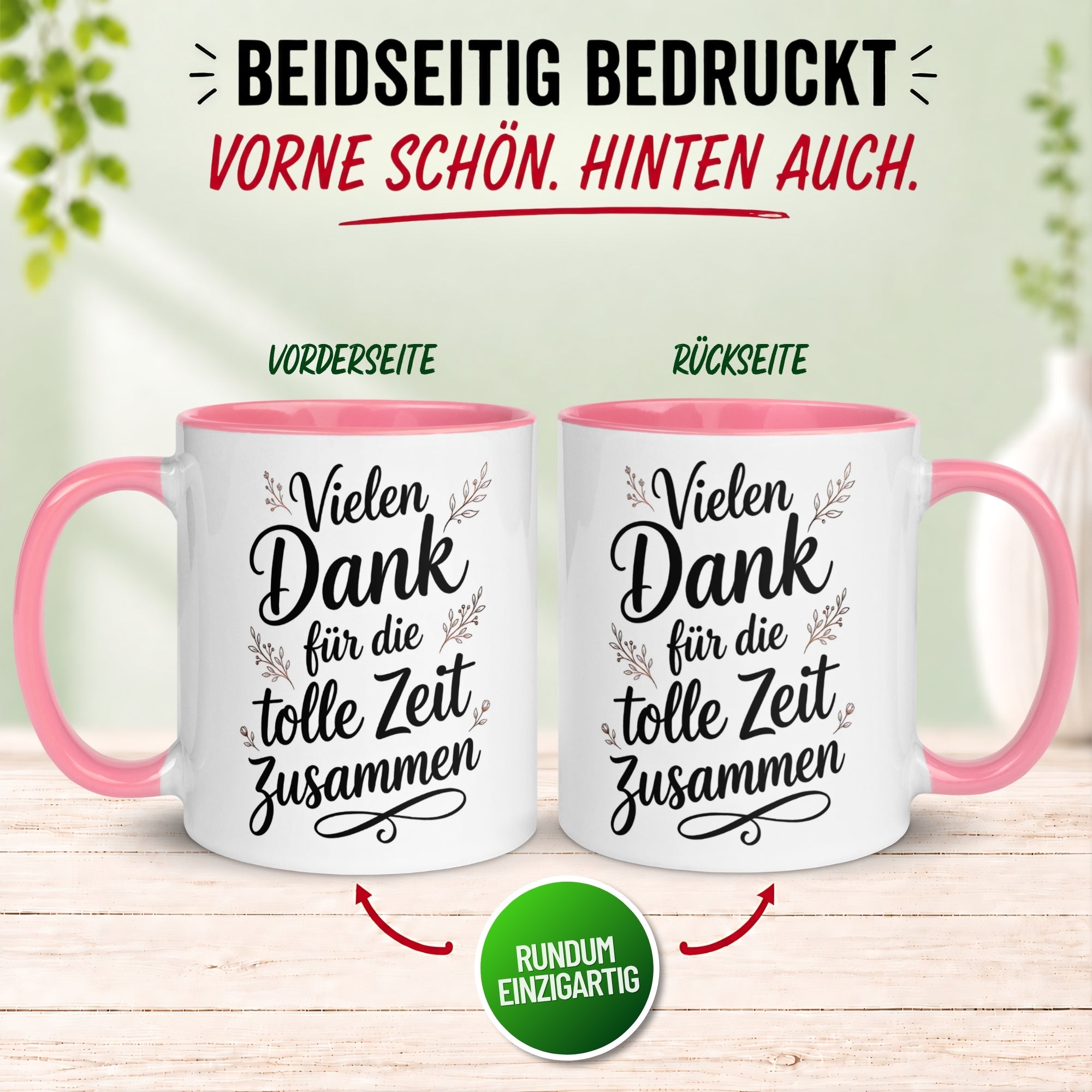 Tasse Abschied – „Vielen Dank für die tolle Zeit“ – Abschiedsgeschenk Kollegin