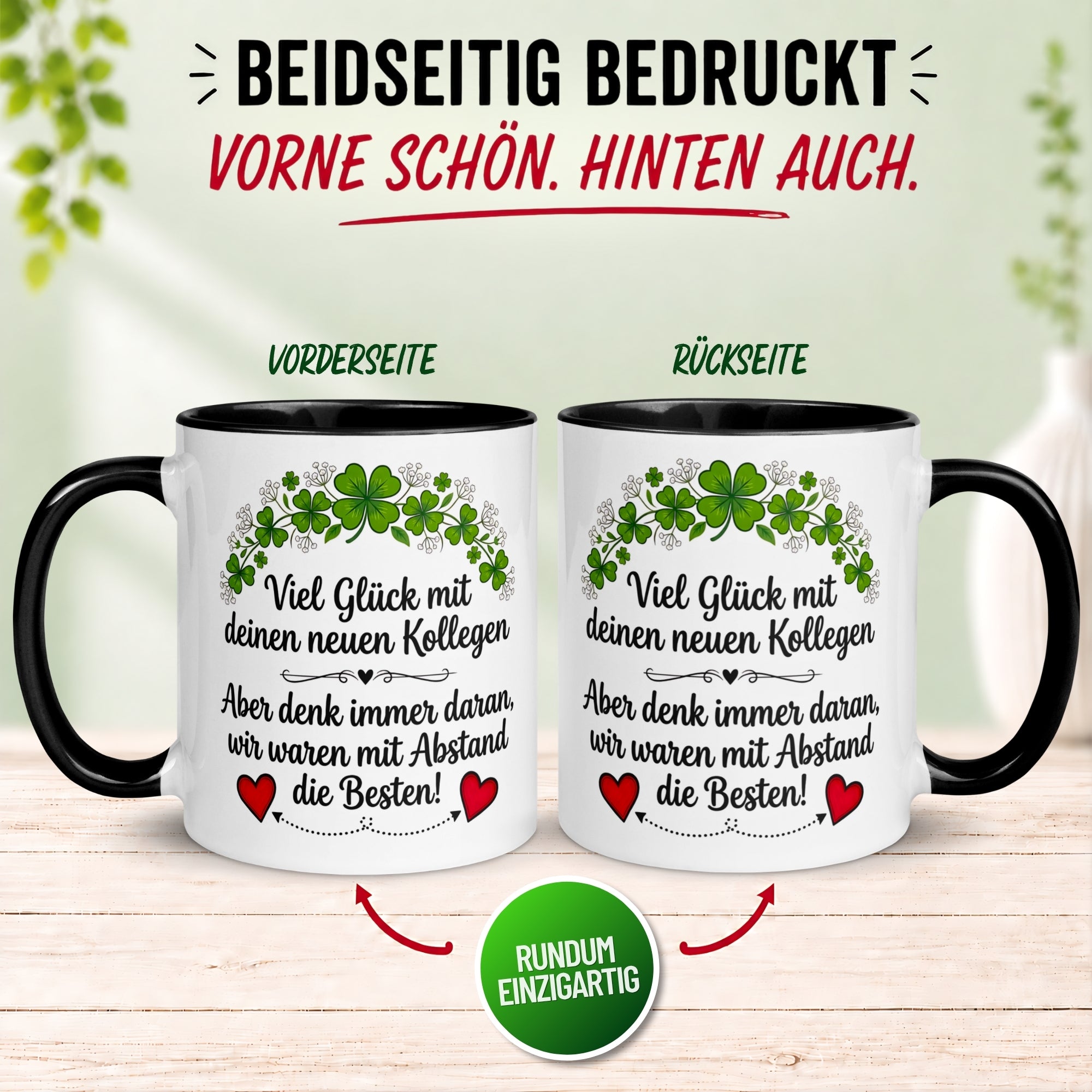 Tasse Abschied – „Viel Glück mit deinen neuen Kollegen“ – Abschiedsgeschenk Kollegen
