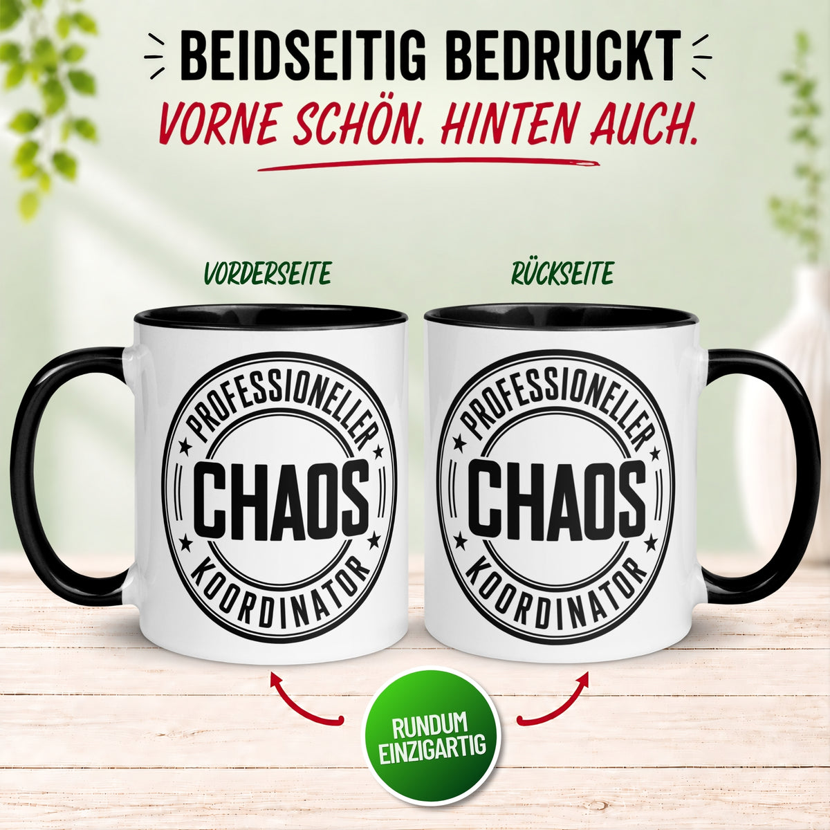 Tasse Chef – „Professioneller Chaos Koordinator“ – Geschenk Bester Chef