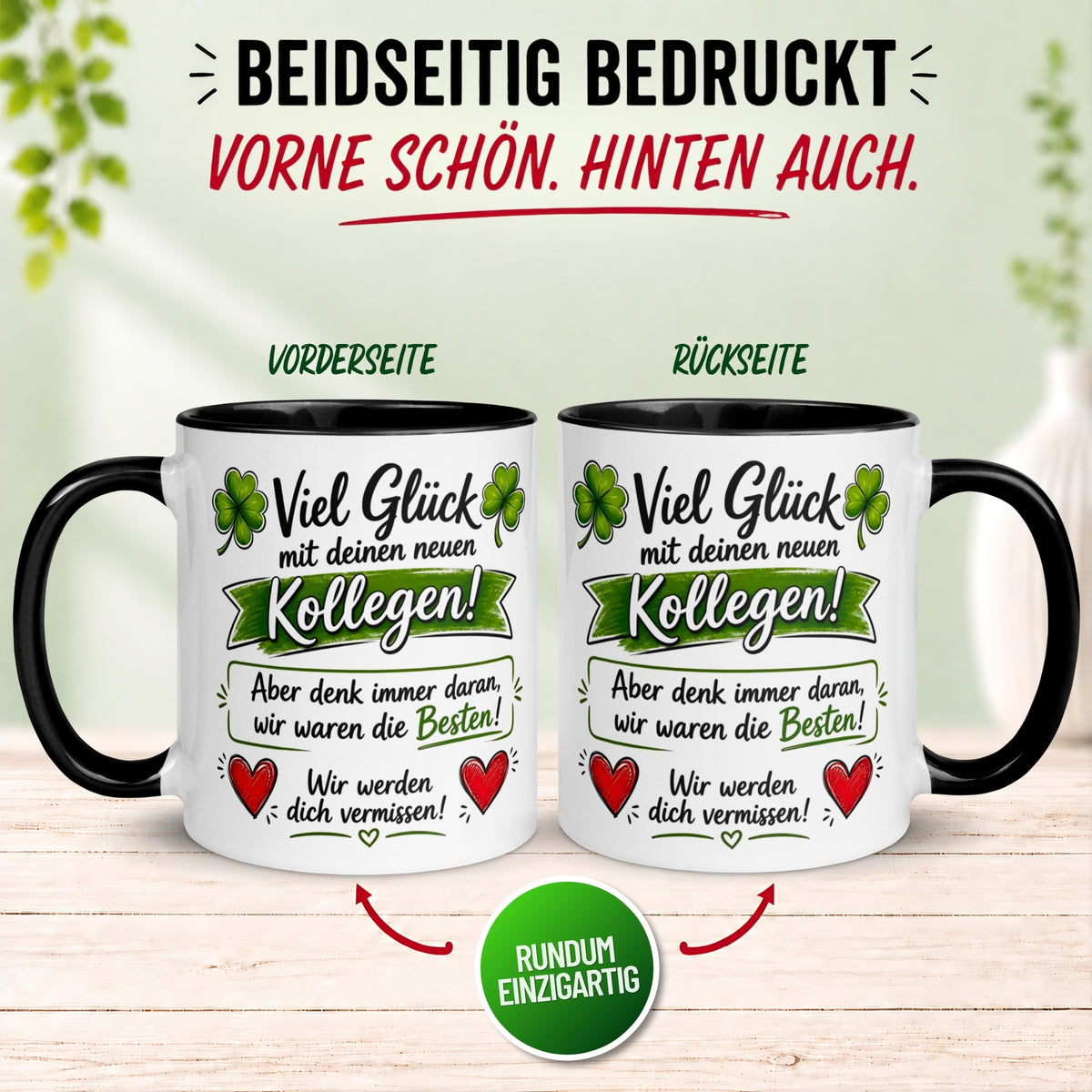 Tasse Abschied – „Viel Glück mit deinen neuen Kollegen“ – Abschiedsgeschenk Kollegen