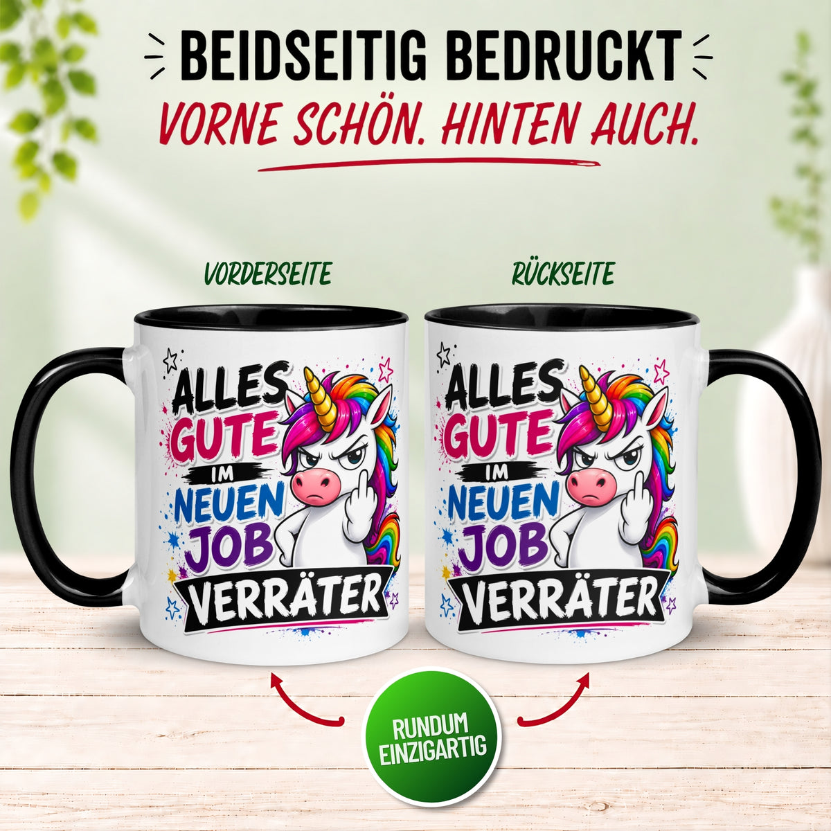 Tasse Abschied – „Alles gute für deinen neuen Job - Verräter“ – Abschiedsgeschenk Kollegen