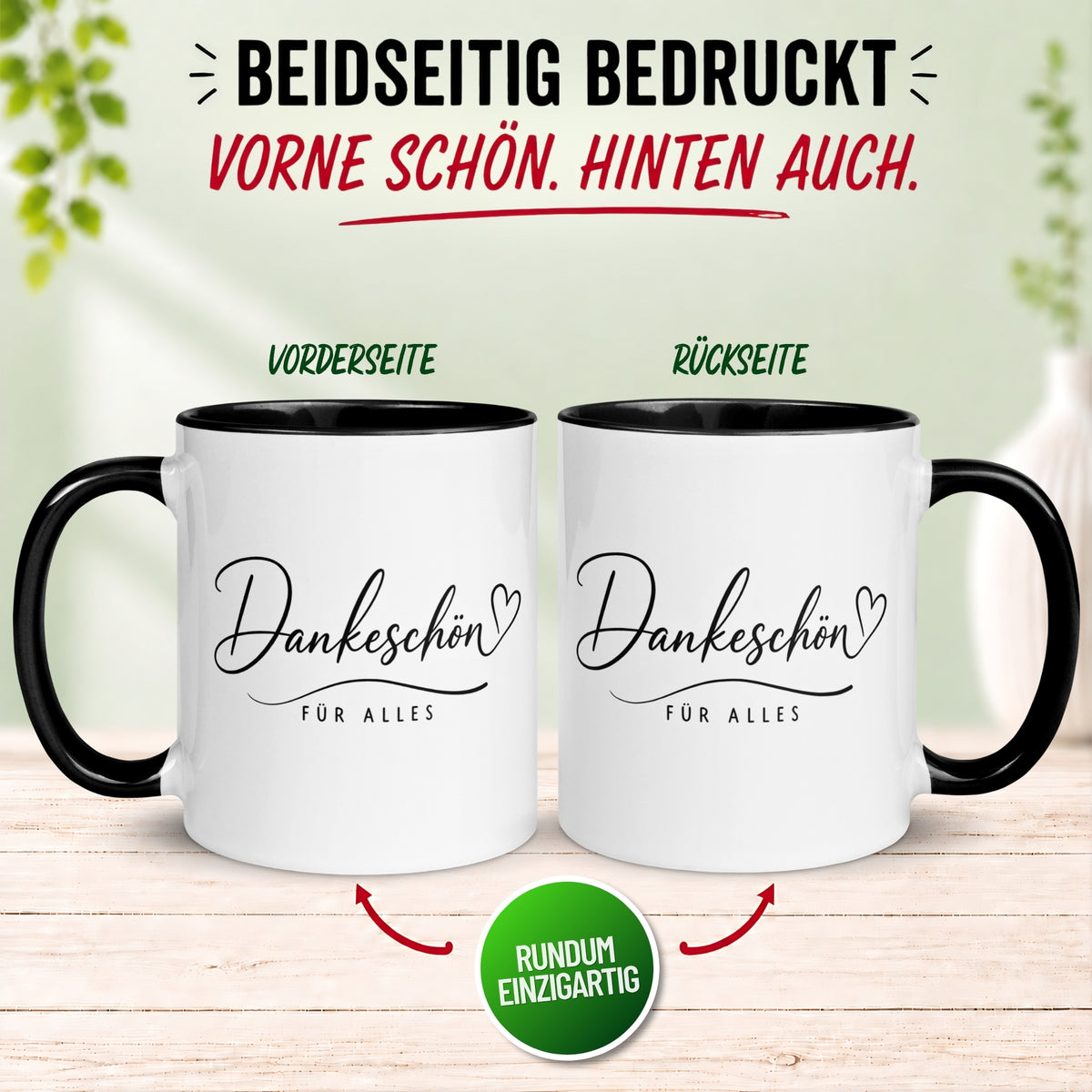 Tasse Danke – „Dankeschön für alles“ – Dankeschön Geschenke für Freund/Freundin