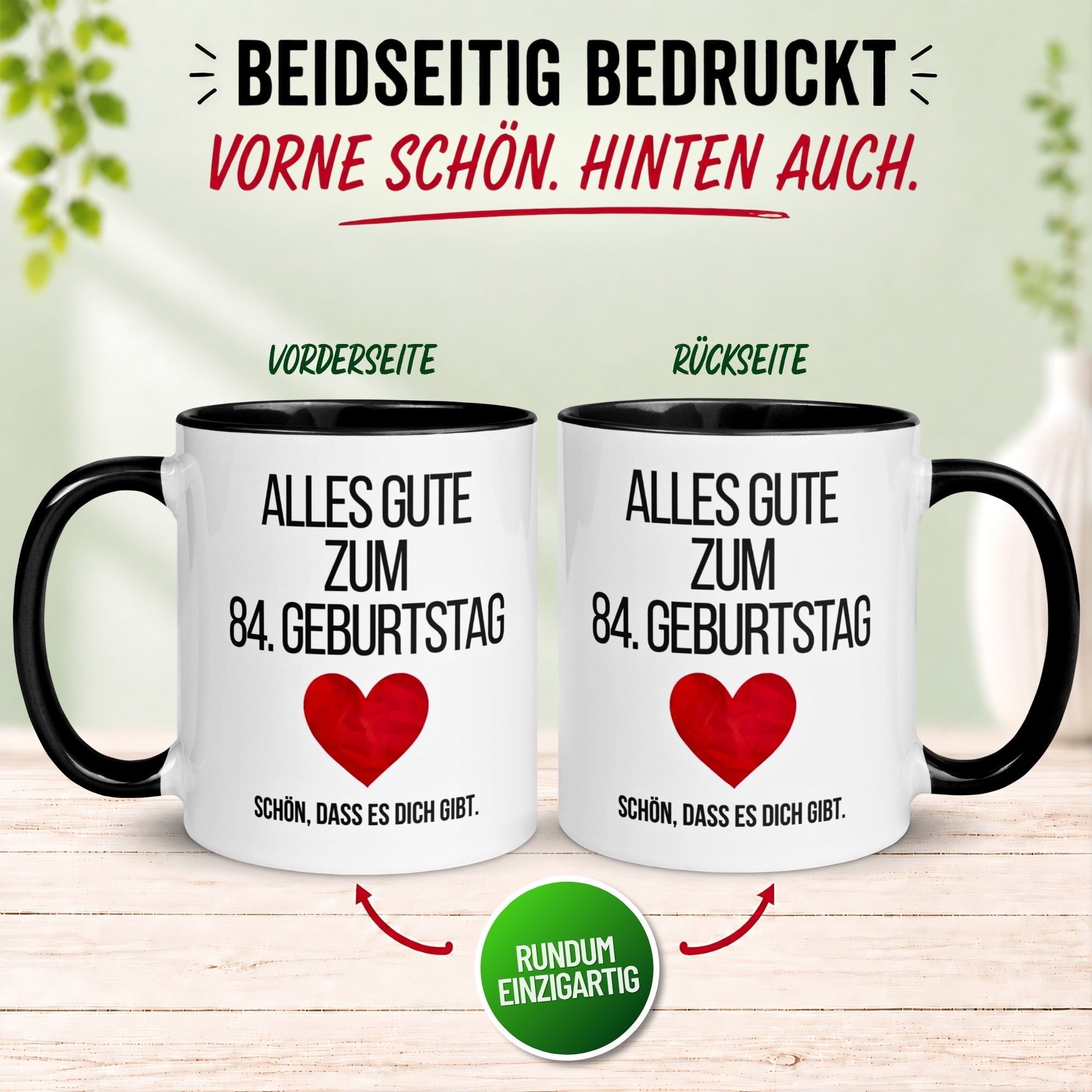 Tasse 84. Geburtstag Mann Frau – „Alles Gute zum Geburtstag“ – Geschenk zum Geburtstag Männer Frauen