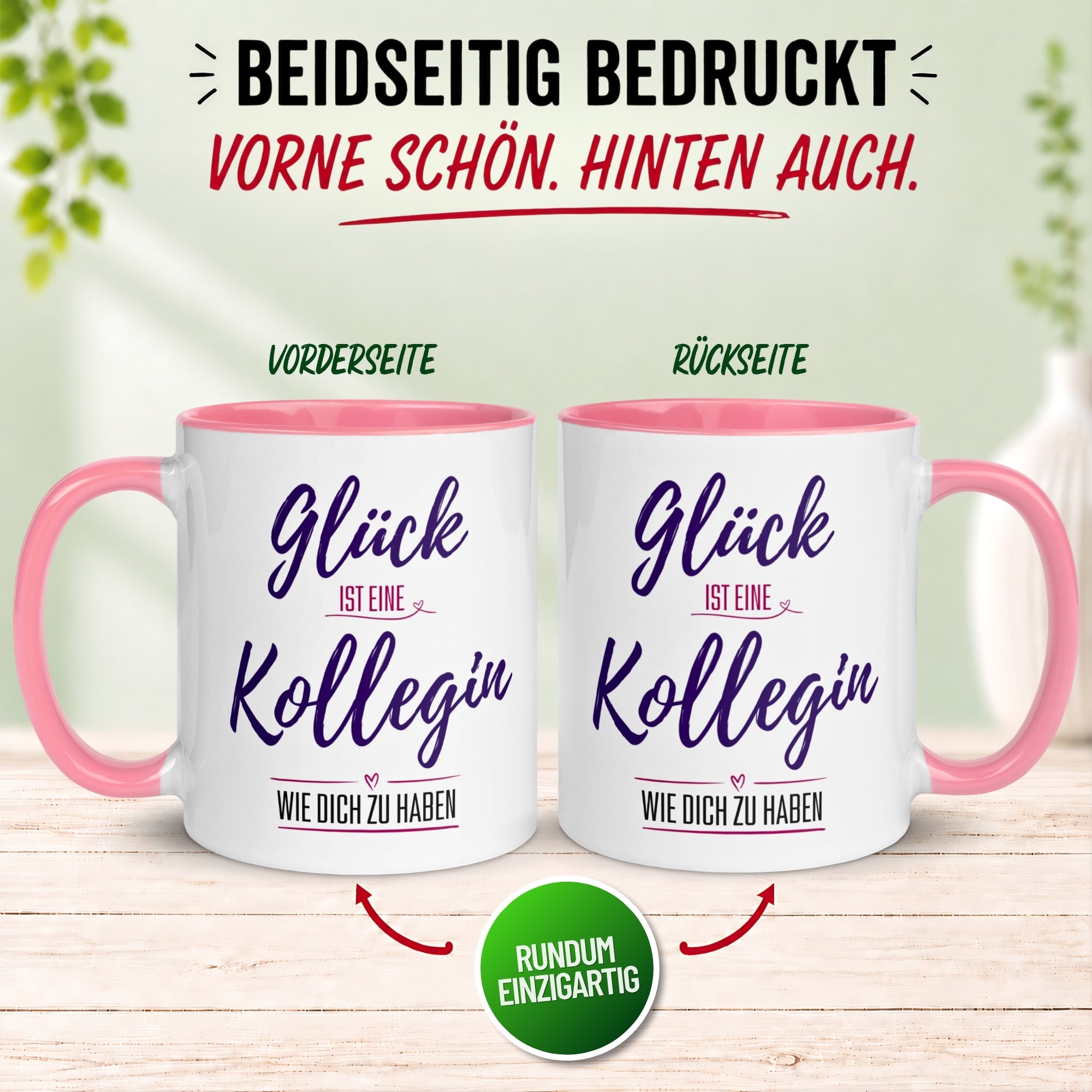 Tasse Kollegin – „Glück ist eine Kollegin wie Dich zu haben“ – Geschenk Beste Arbeitskollegin