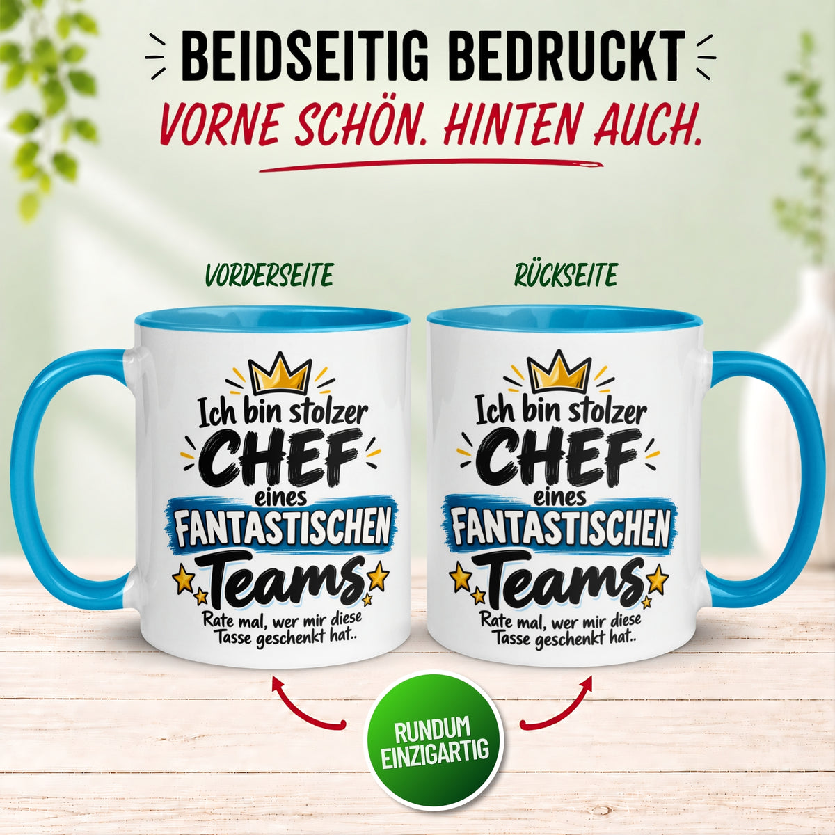 Tasse Chef – „Stolzer Chef eines fantastischen Teams“ – Geschenk Bester Chef