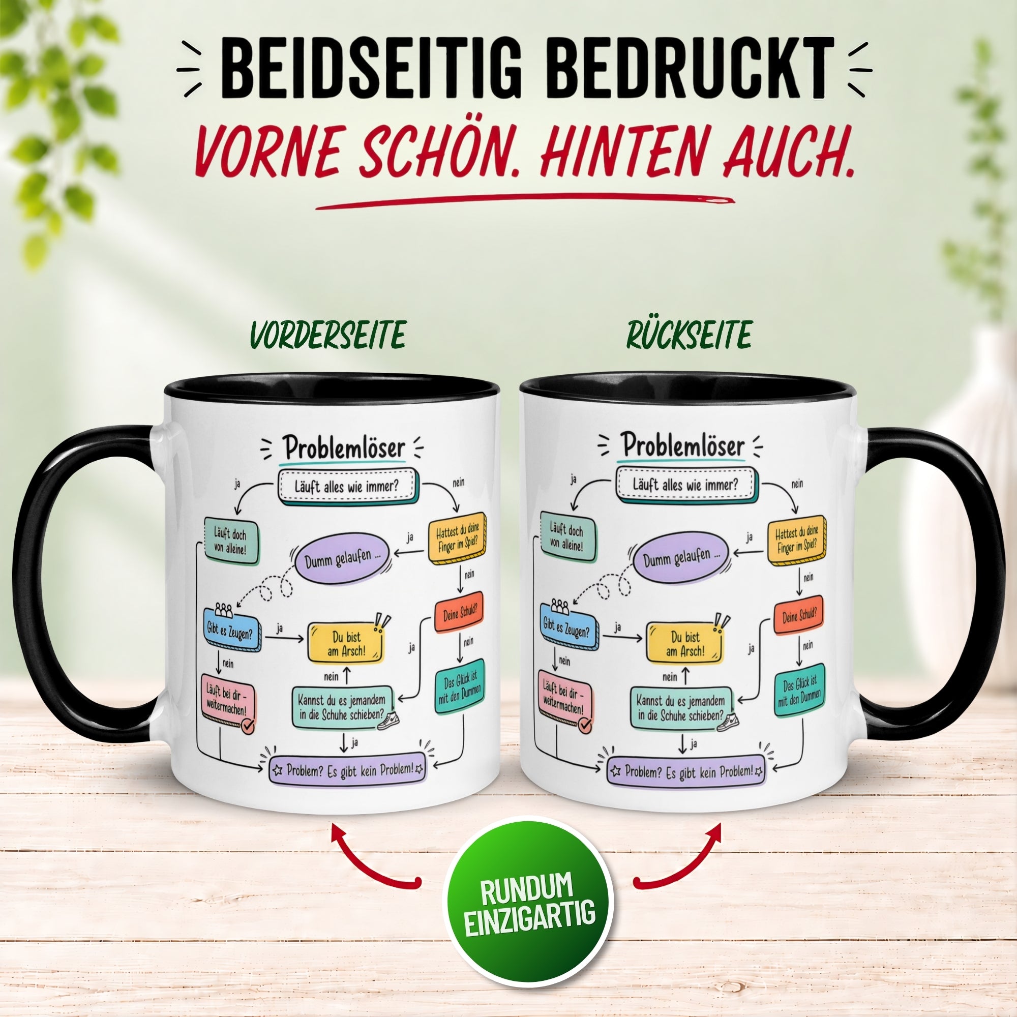 Tasse Kollegin – „Problemlösung“ – Büro Geschenk Bester Kollegin