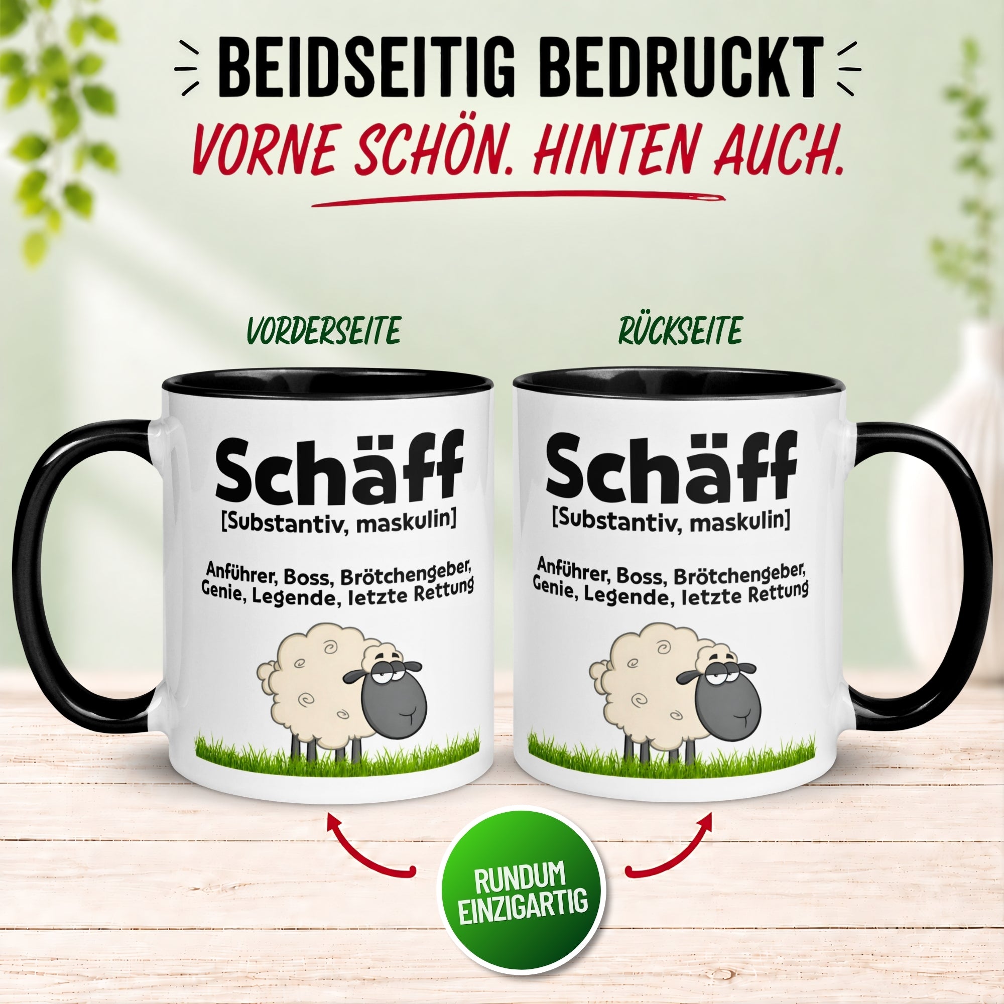 Tasse Chef – „Schäff – Brötchengeber und Problemlöser“ – Geschenk Bester Chef