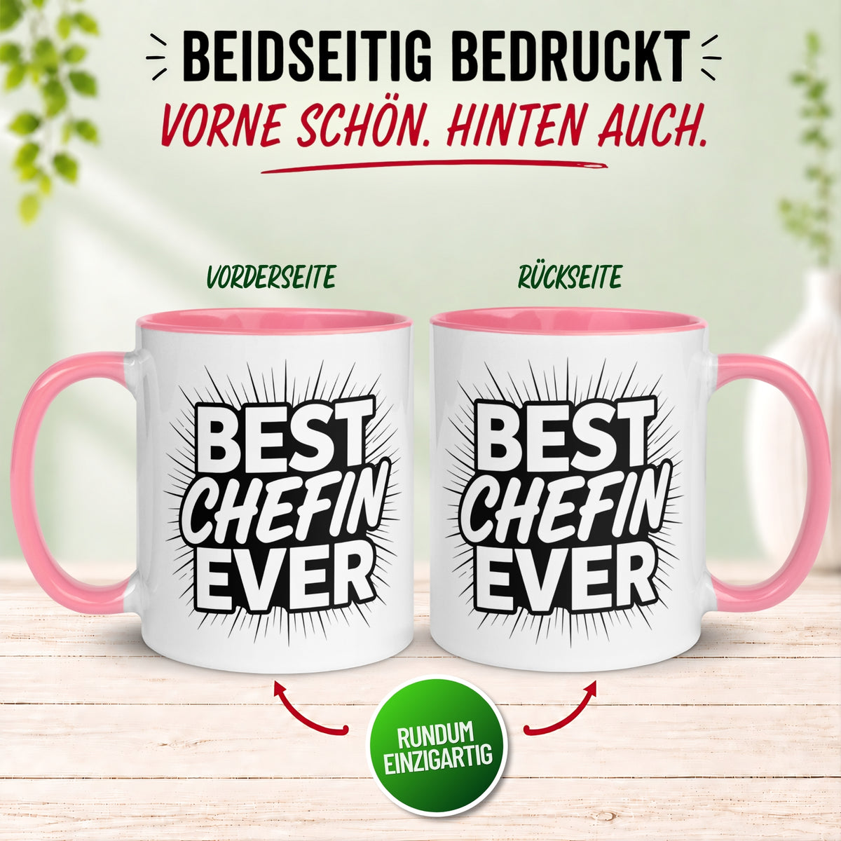 Tasse Chefin – „Best Chefin Ever“ – Geschenk Becher Beste Chefin