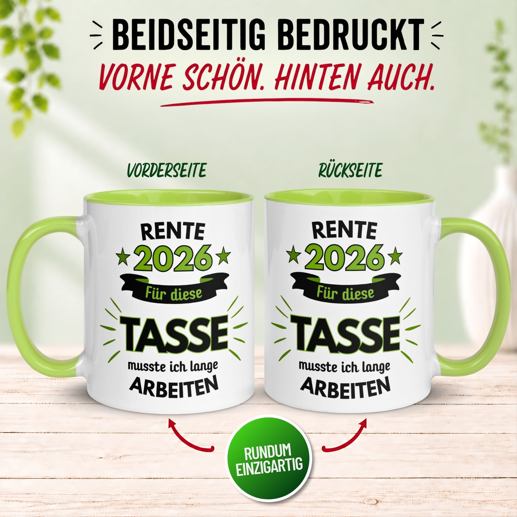 Tasse Rente – „Für die Tasse musste ich lange arbeiten“ – Geschenk zur Rente