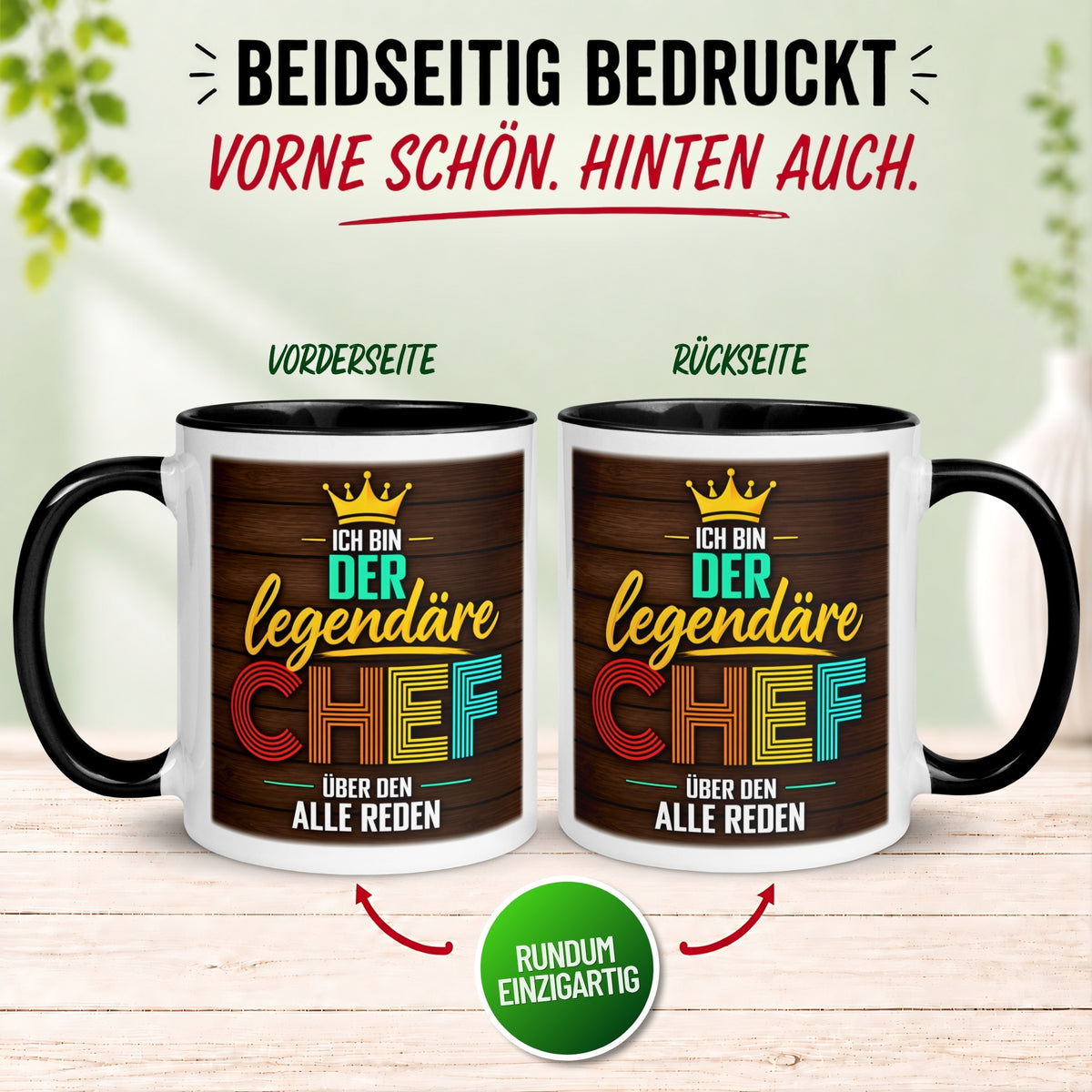 Tasse Chef – „Ich bin der legendäre Chef“ – Geschenk Becher Bester Chef