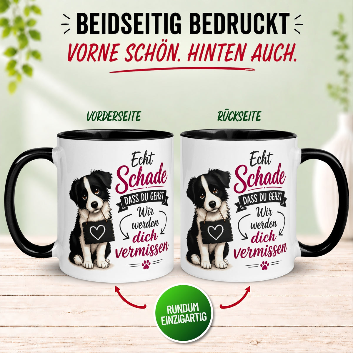 Tasse Abschied – „Echt schade dass du gehst“ – Abschiedsgeschenk Kollegin