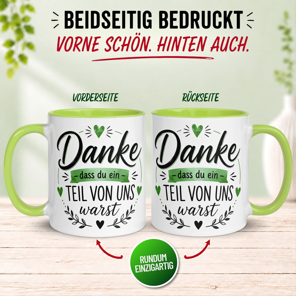 Tasse Abschied – „Ein Teil von uns warst“ – Abschiedsgeschenk für Kollegin Kollegen