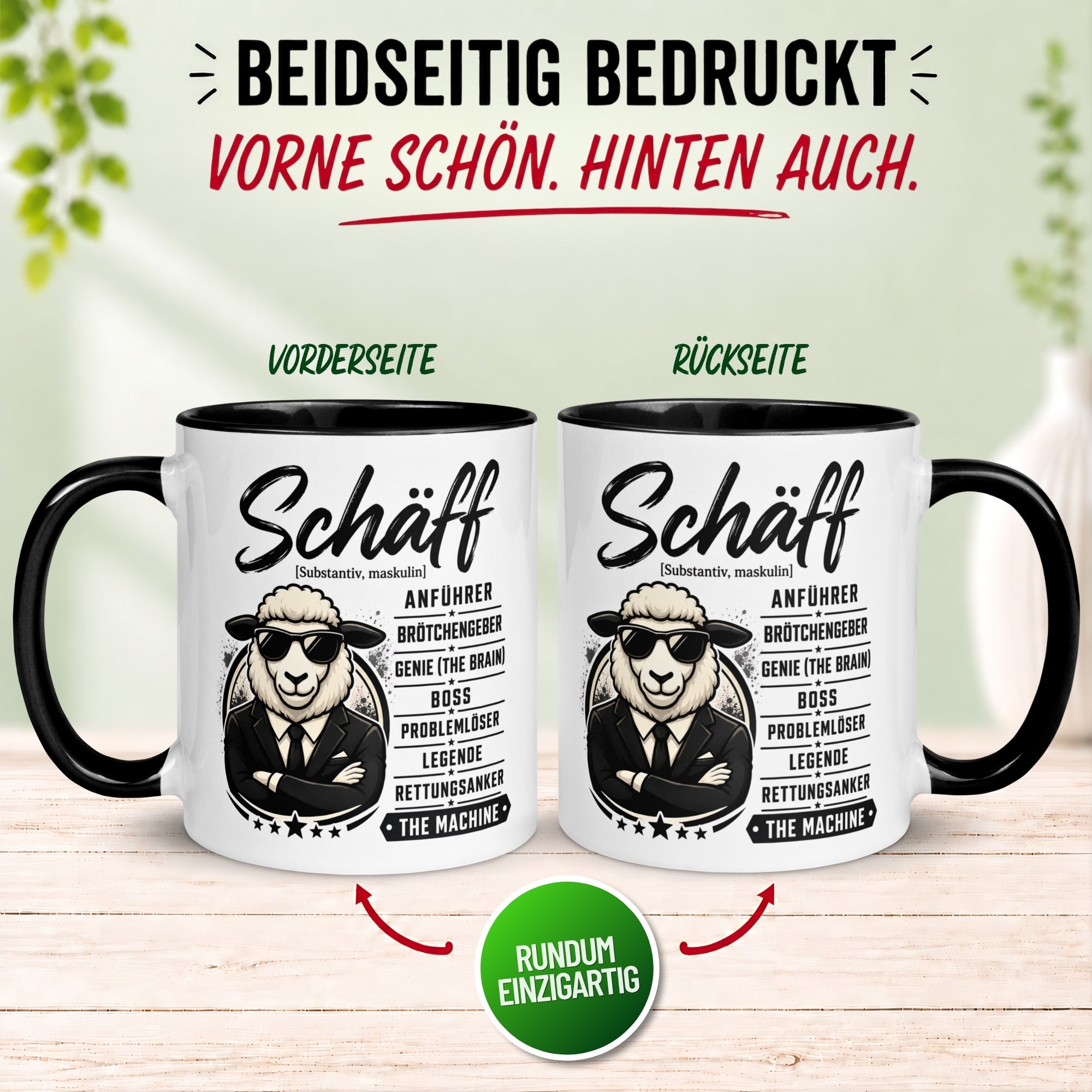 Tasse Chef – „Schäff - Legende und Rettungsanker“ – Geschenk Bester Chef