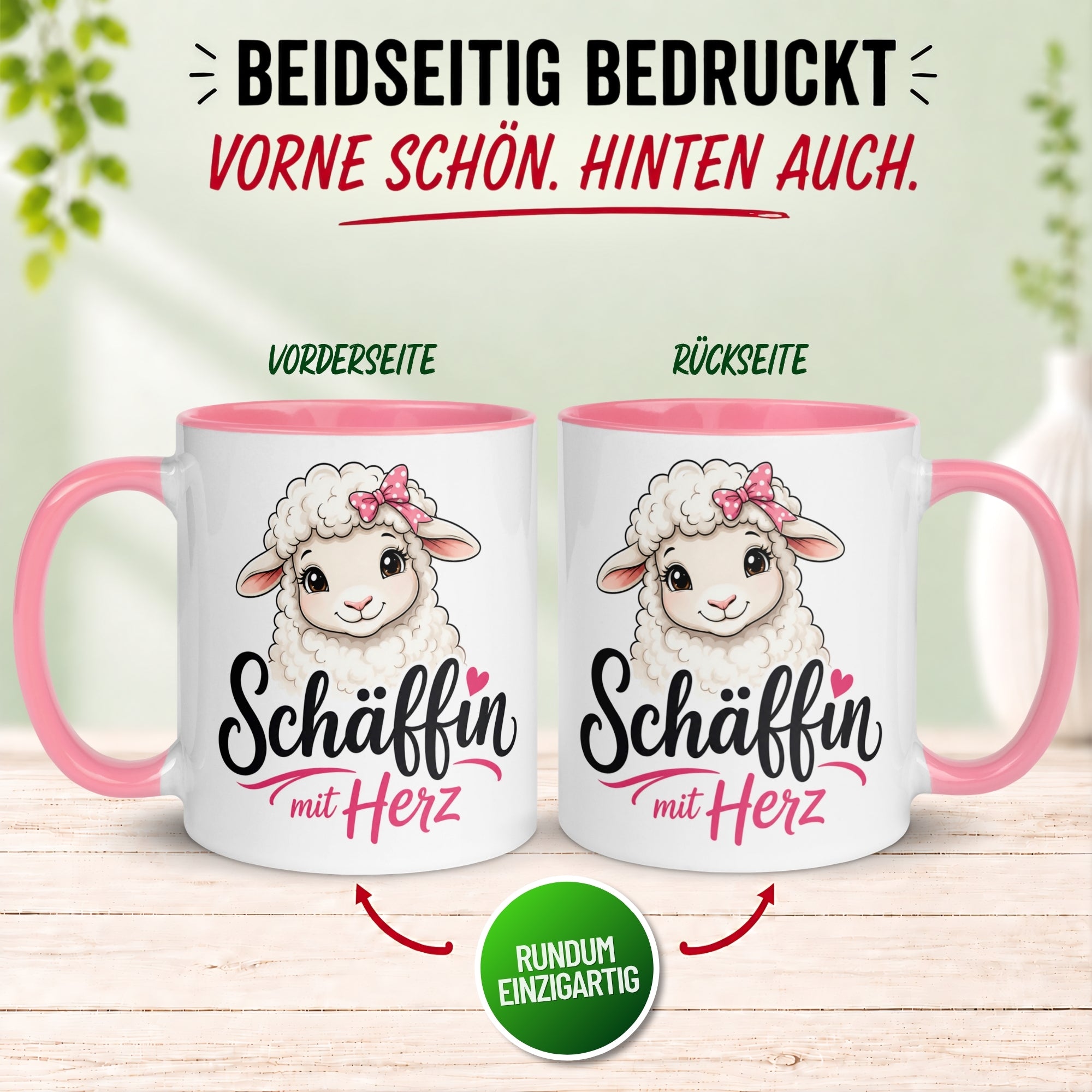 Tasse Chefin – „Schäffin mit Herz und Schleife“ – Geschenk Beste Chefin