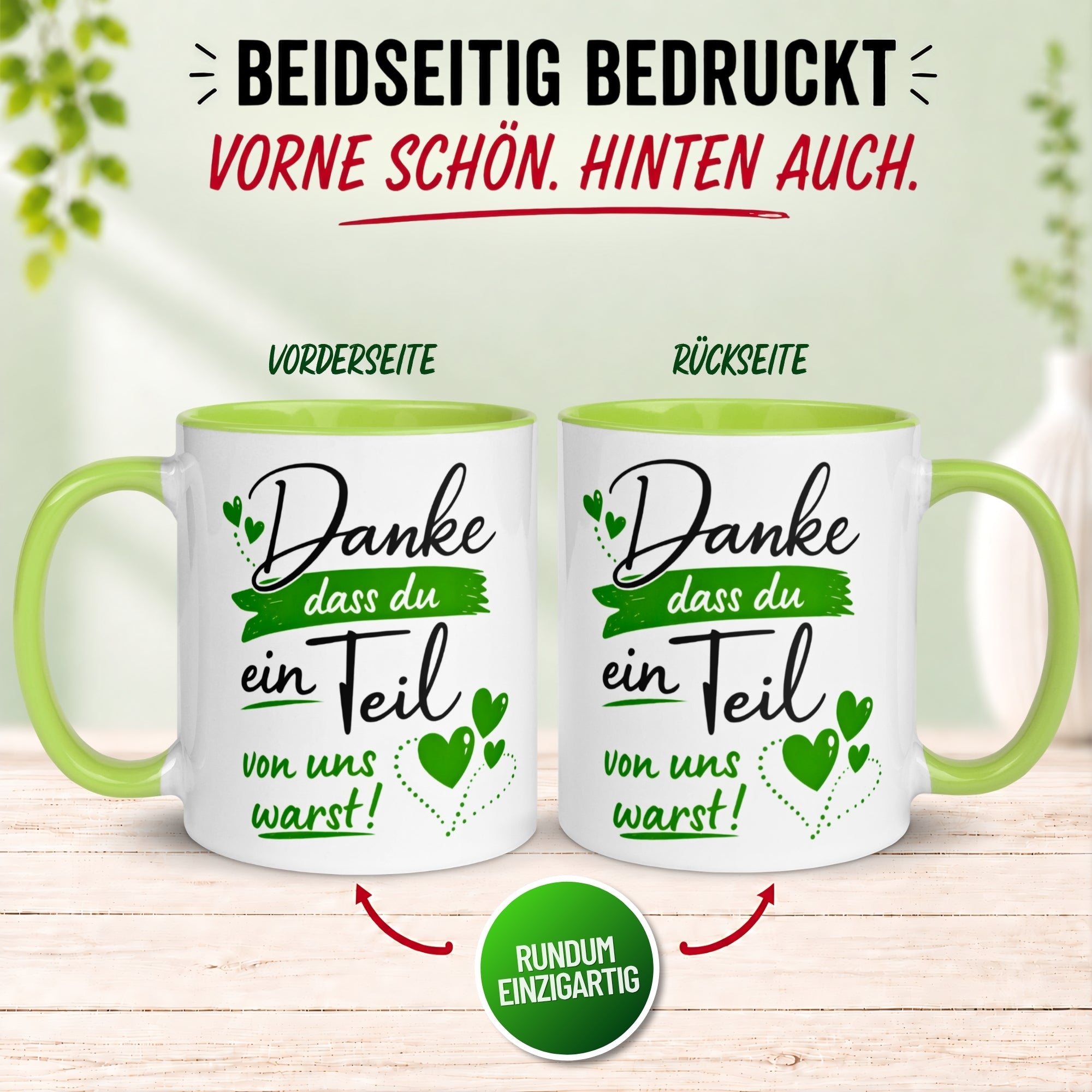 Tasse Abschied – „Ein Teil von uns warst“ – Abschiedsgeschenk für Kollegin Kollegen