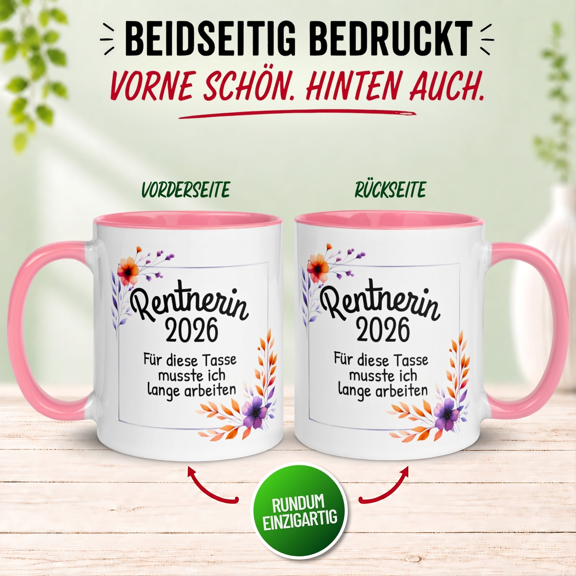 Tasse Rentnerin 2026 – „Für diese Tasse musste ich lange arbeiten“ – Renteneintritt Frau